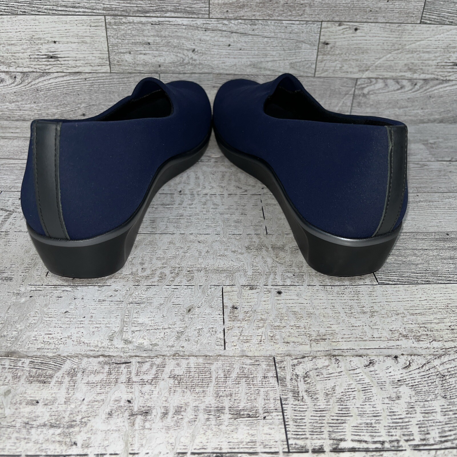 SAS Bliss Blue Stretch Fabric Wedge Tripad Comfort Women Size 9.5S
