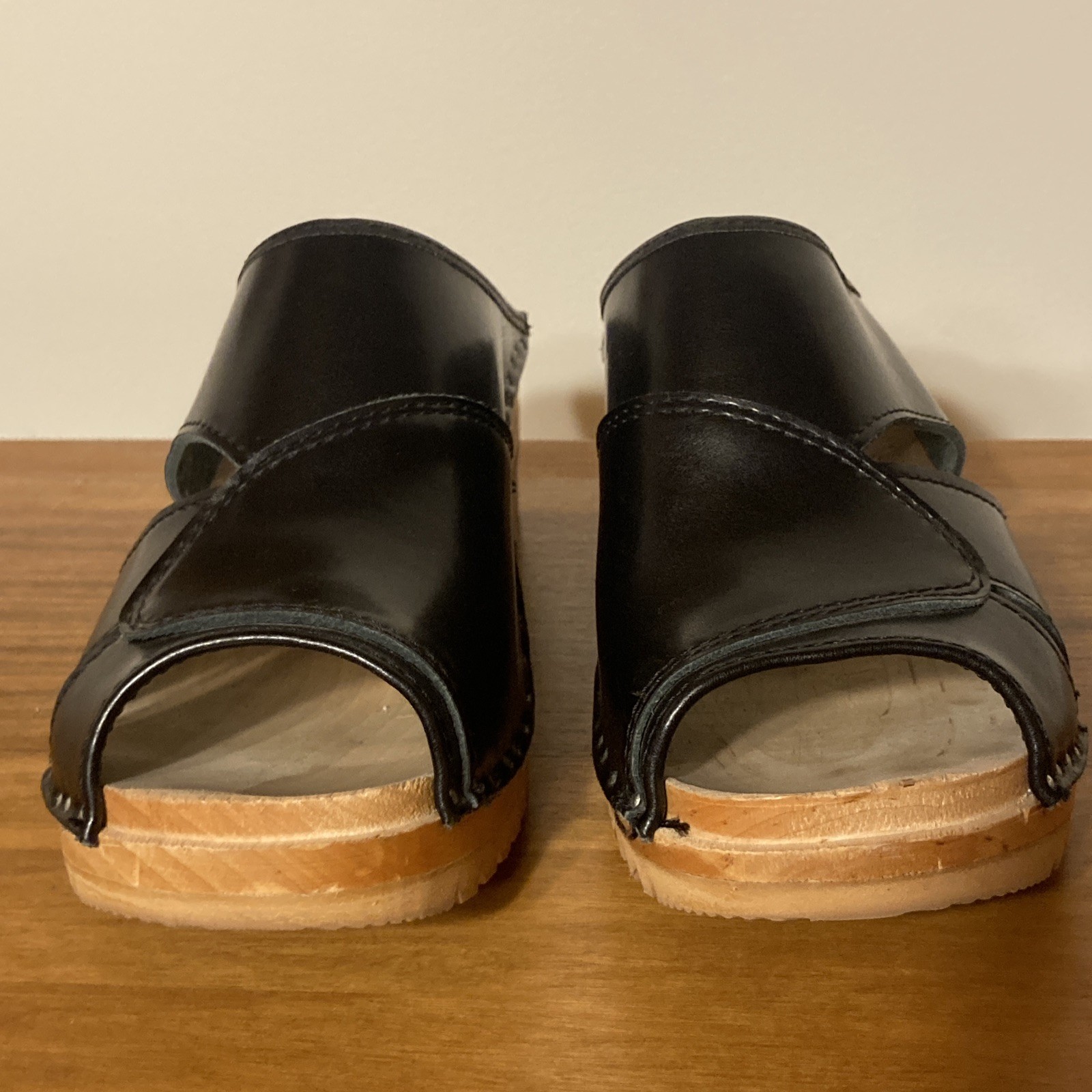 TROENTORP Mariah Black Clog Sandal Sz 38 US 8