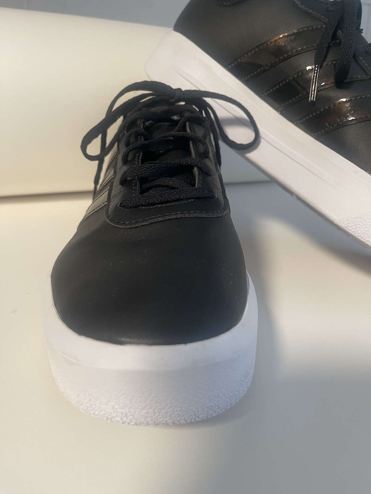 Adidas Grand Court 2.0 Leather Sneaker – Women’s Size 9 – Black/Animal Print