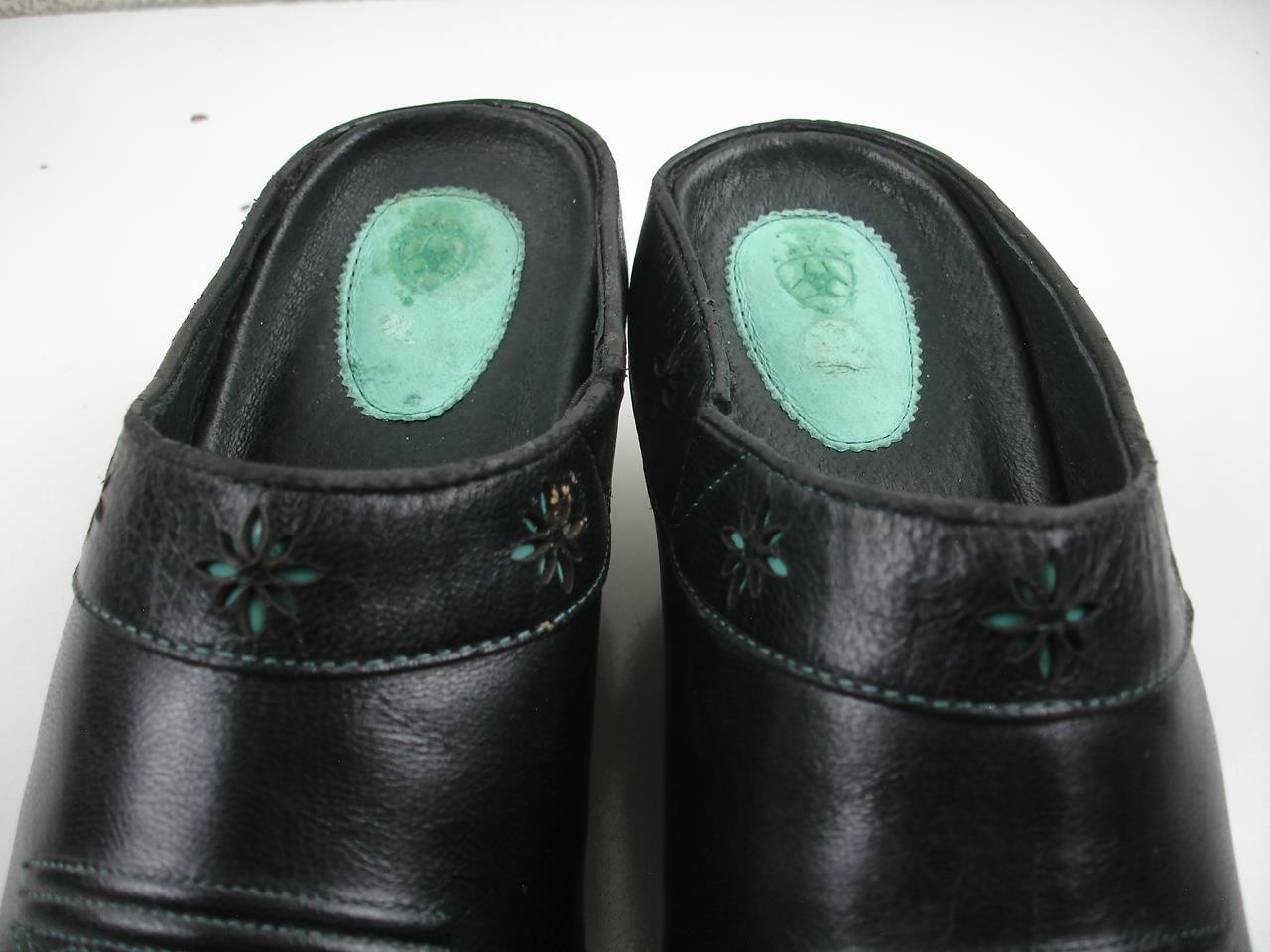 Women’s 9 B M Ariat Desert Star Black Leather Western Boots Mules Slip-On Slides