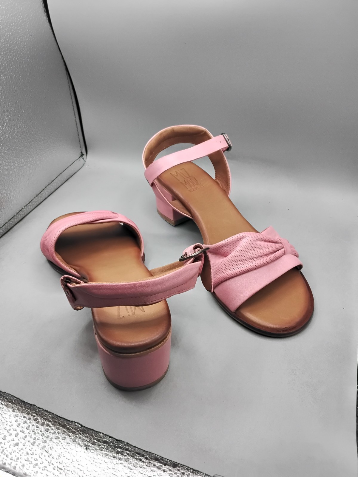 Miz Mooz Leather Adjustable Women’s Healed Sandals Rachey EU39 8.5M Pink