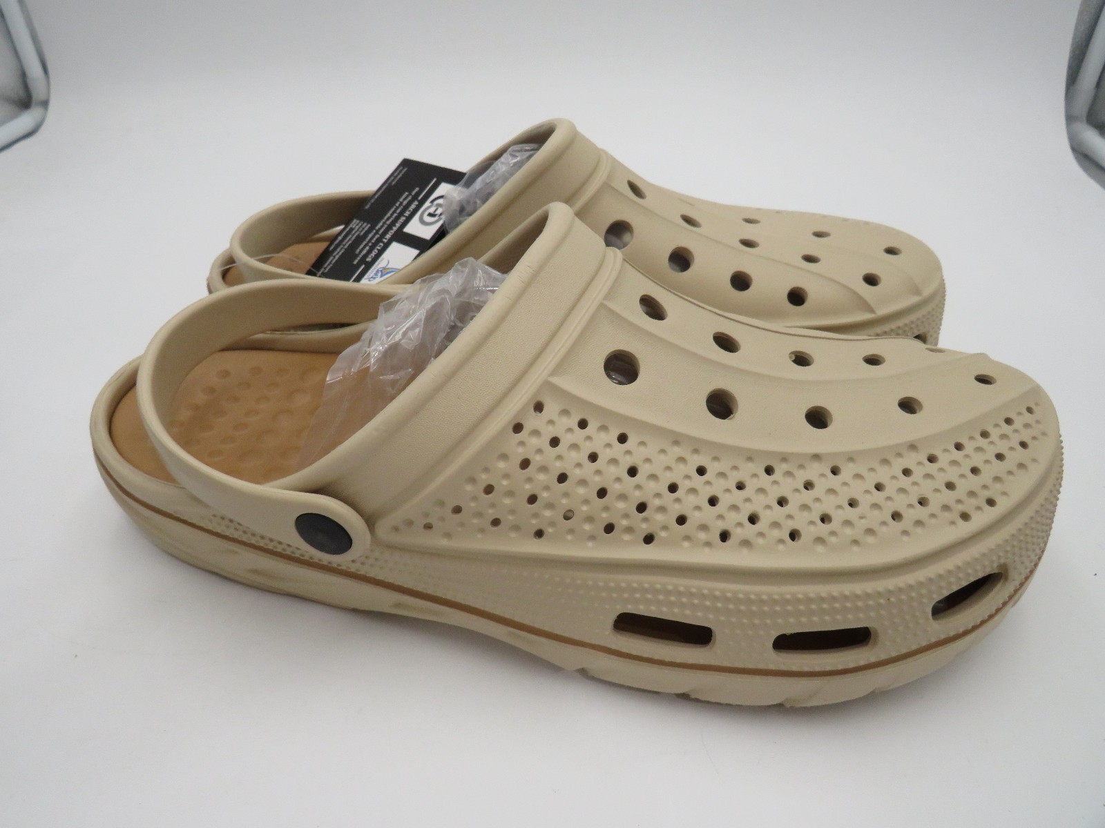 INMINPIN Women Men Orthopedic Clogs Arch Support Pure Beige Size 12.5-13.5 NEW