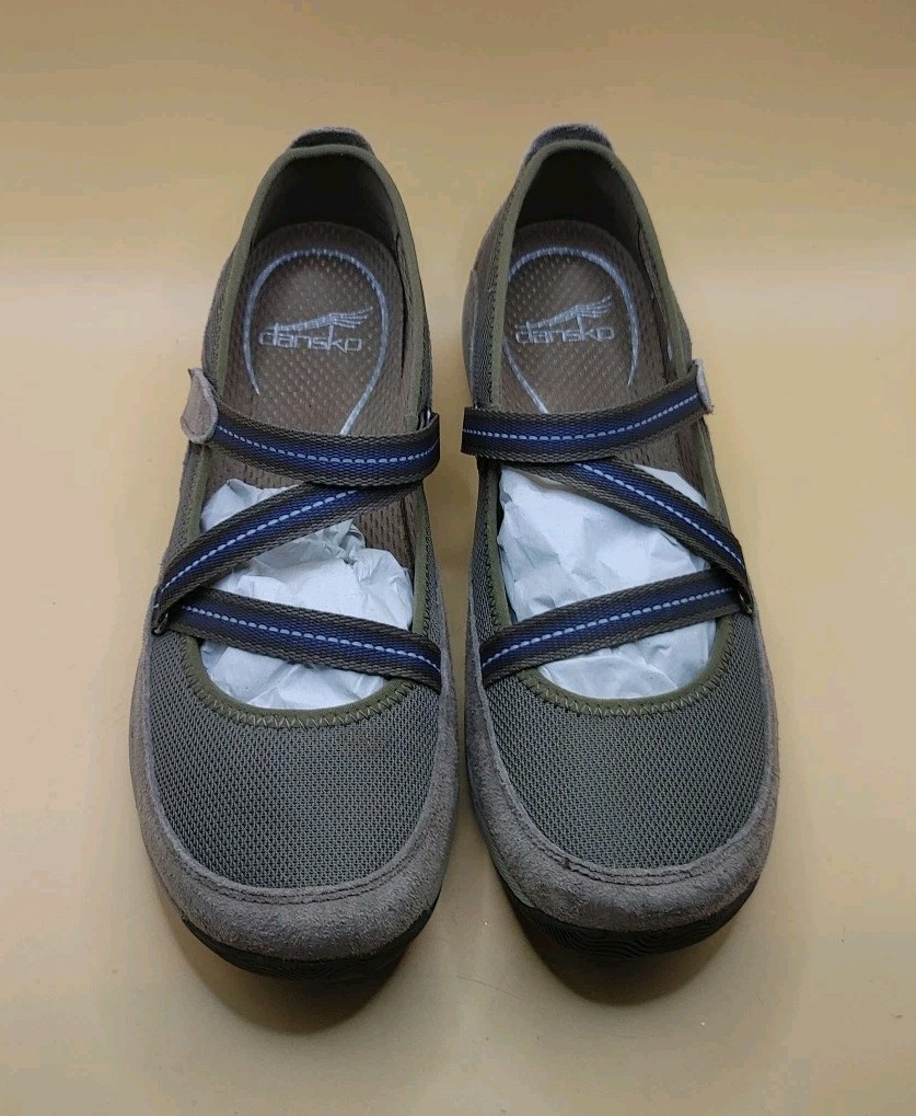 Dansko Brown Cloth/Suede Criss Cross Mary Jane Casual Shoe Size EU 39/US 8-8.5