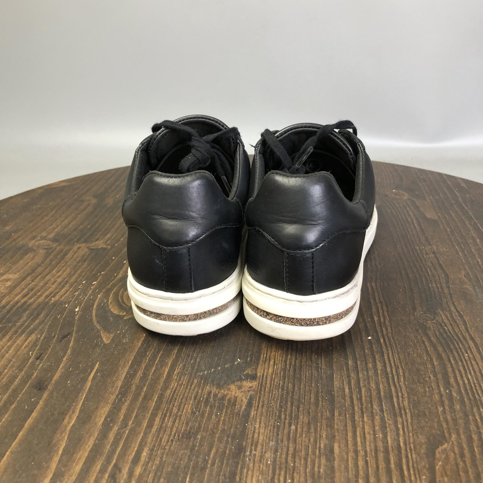Birkenstock Bend Low Shoes Womens Size 7 Black Leather Casual Sneakers Comfort
