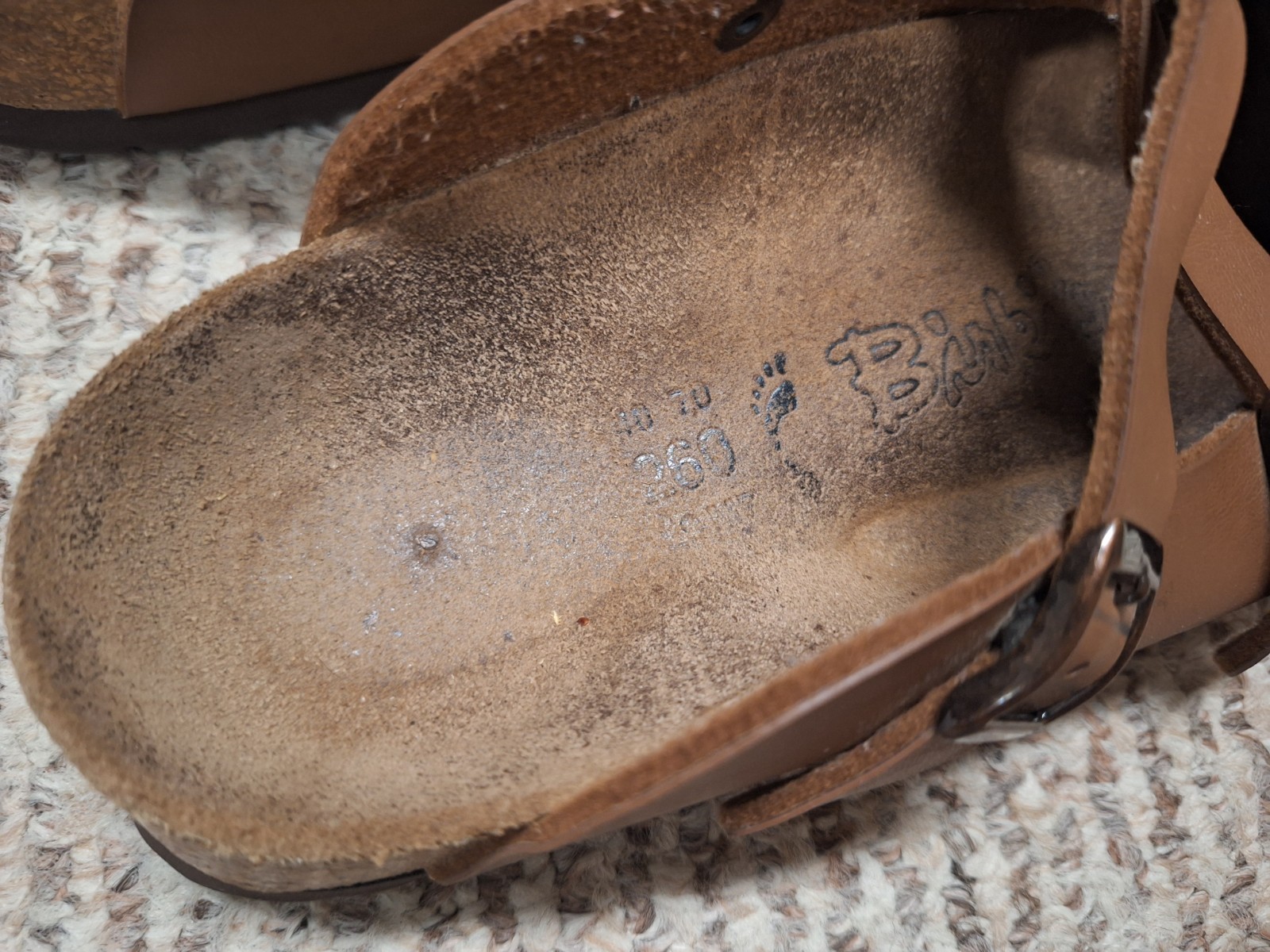 Birkenstock Betula 260 Brown Clogs Well Worn Distressed