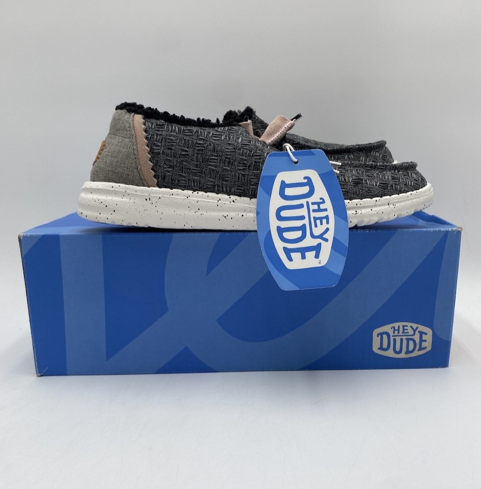 Hey Dude WENDY WARMTH Women’s NEW Cozy Loafers Charcoal Multiple Sizes