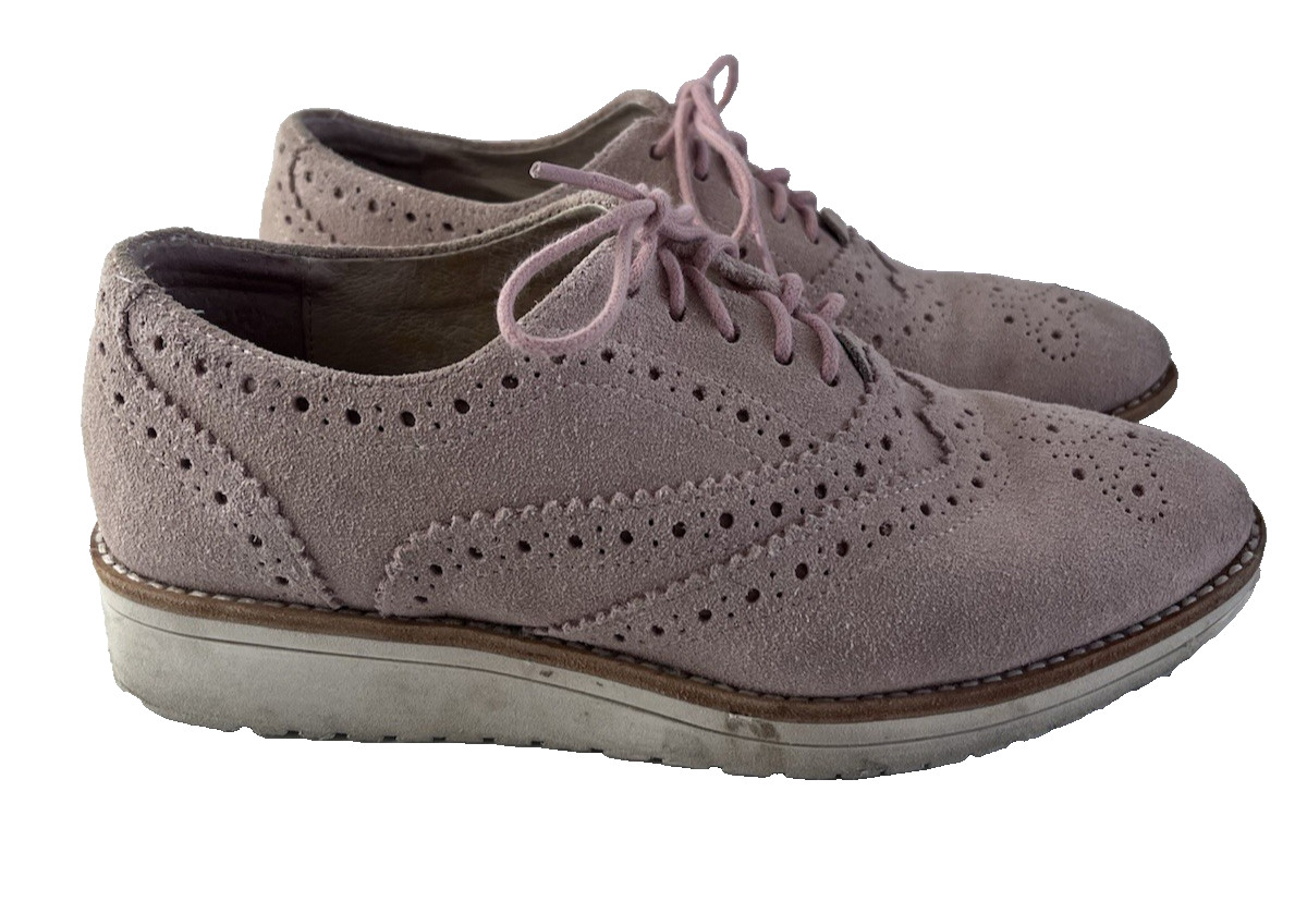Frankie 4 Pink Suede Leather Lace Up Brogue Shoes Women’s Size 6
