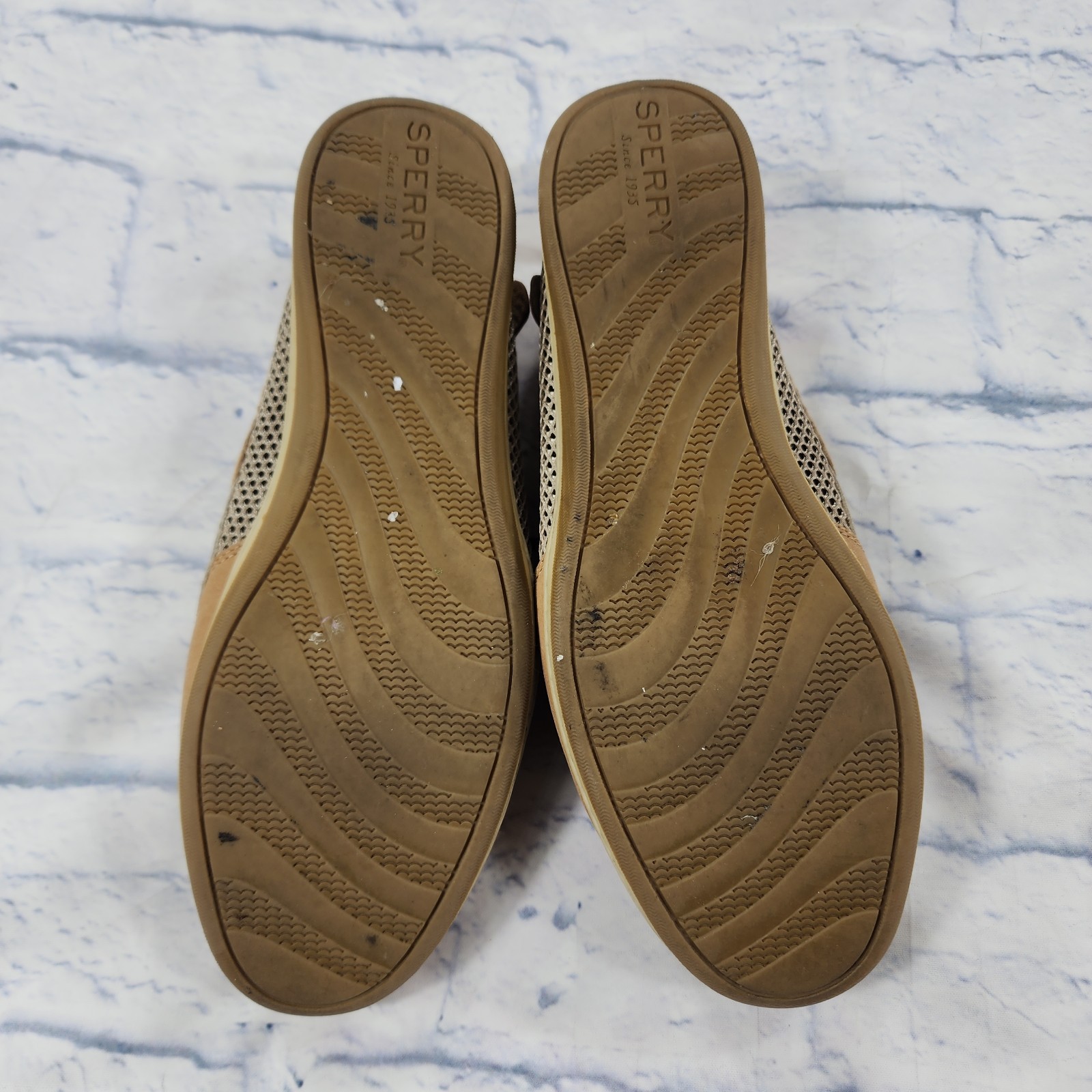 Sperry WOMENS 8.5 Koifish Leather Boat Shoes Beige STS95769