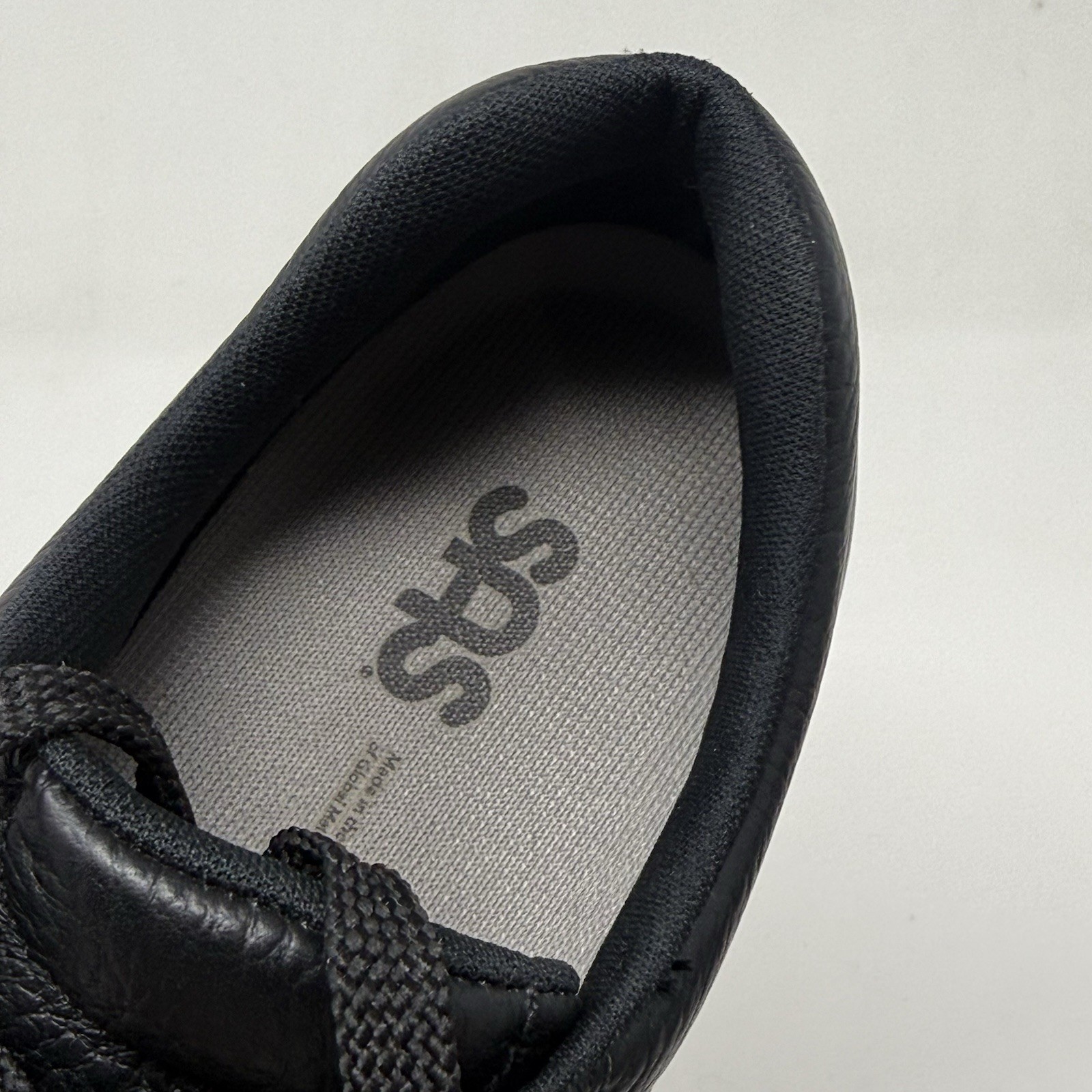 SAS Liberty Shoes Womens 9.5 M Black Leather Slip Resistant Comfort Work Sneaker