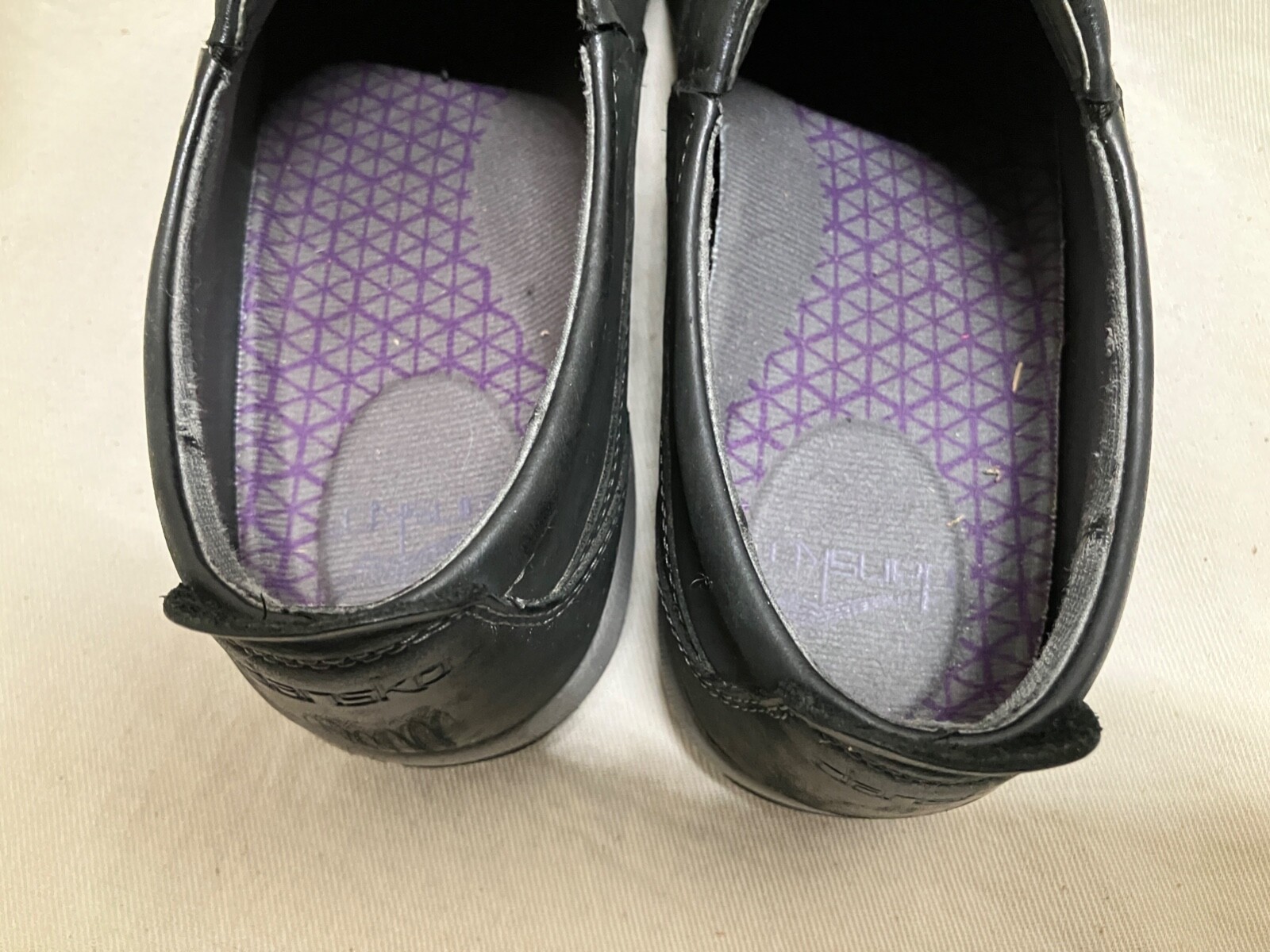 Dansko Patti Shoes Black Milled Nubuck Leather Vibram Slip On Clogs Sz 40 Eur