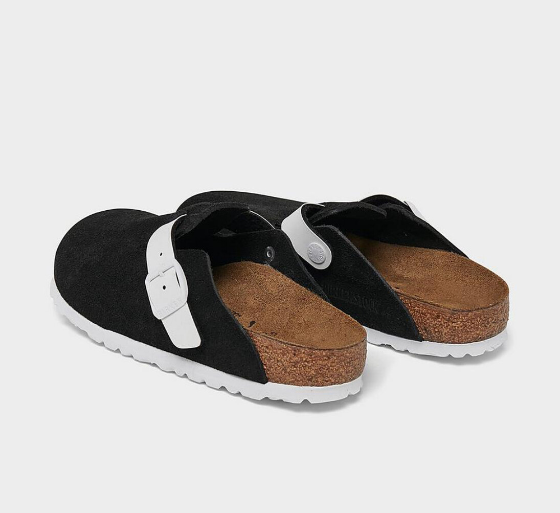 Birkenstock womens Boston Suede Leather/Birko-Flor narrow fit softbed NWB