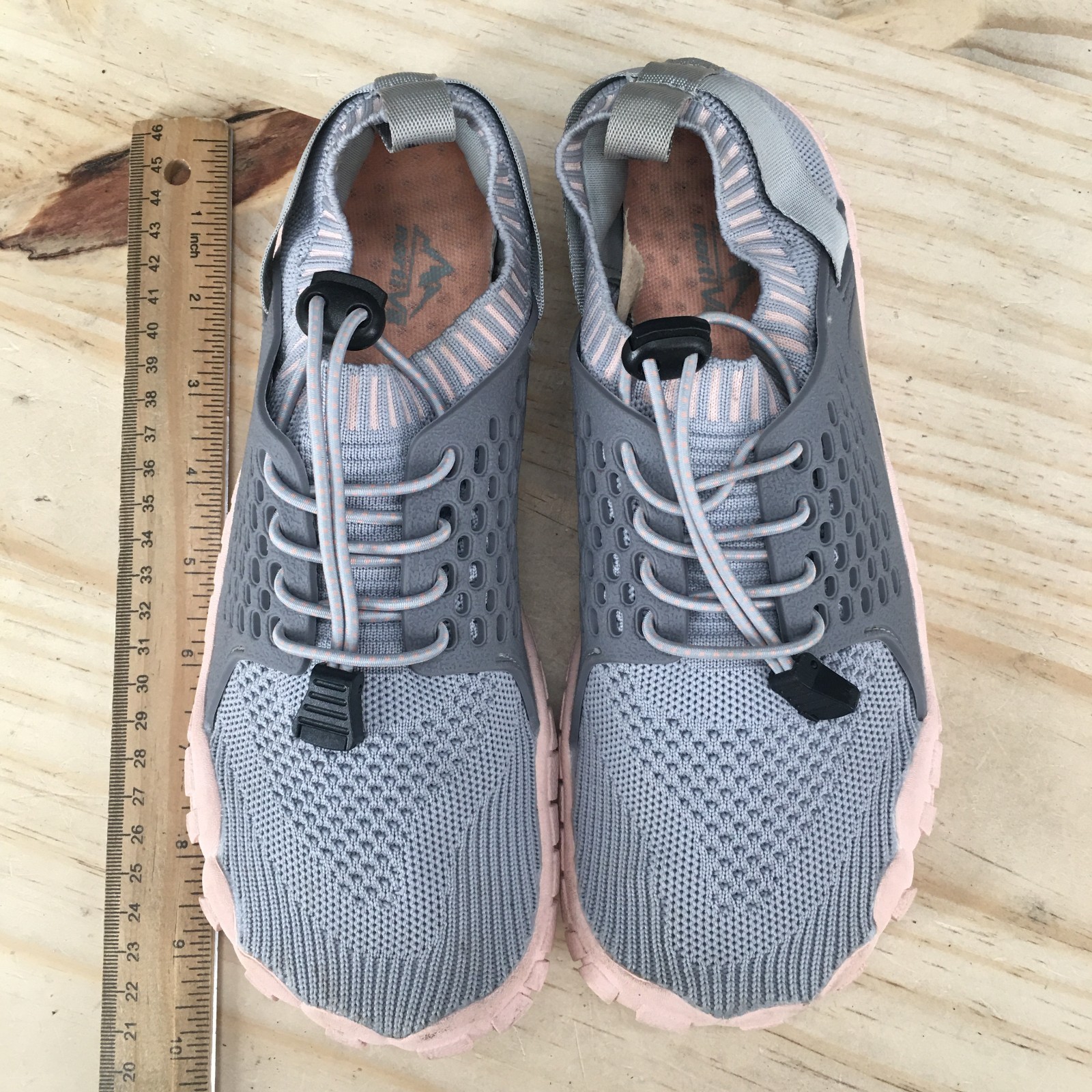 Nortiv 8 Shoes Womens 6.5 Treklady 2 Sporty Adjustable Water Sneakers Gray Mesh