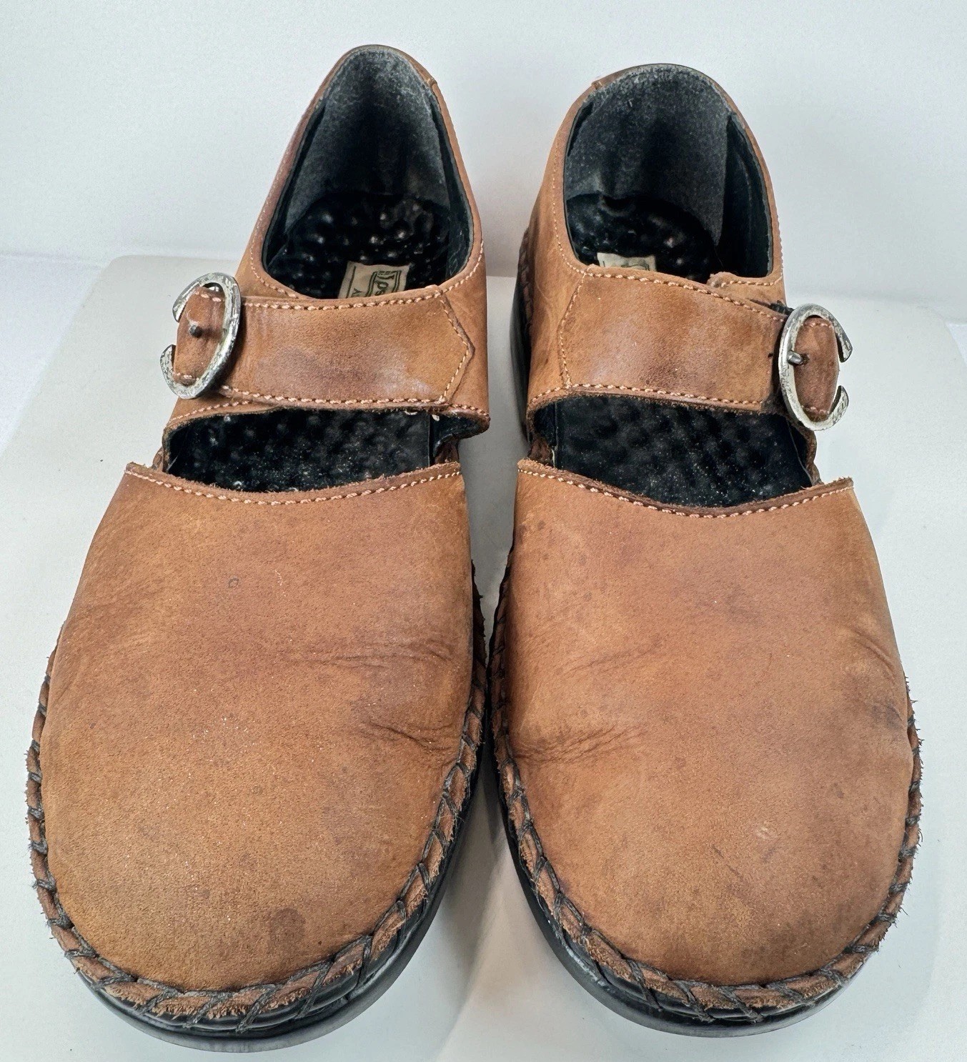 Josef Seibel Air Massage Mary Jane Ring-Buckle Shoes EU 40 US 9-9.5 Brown
