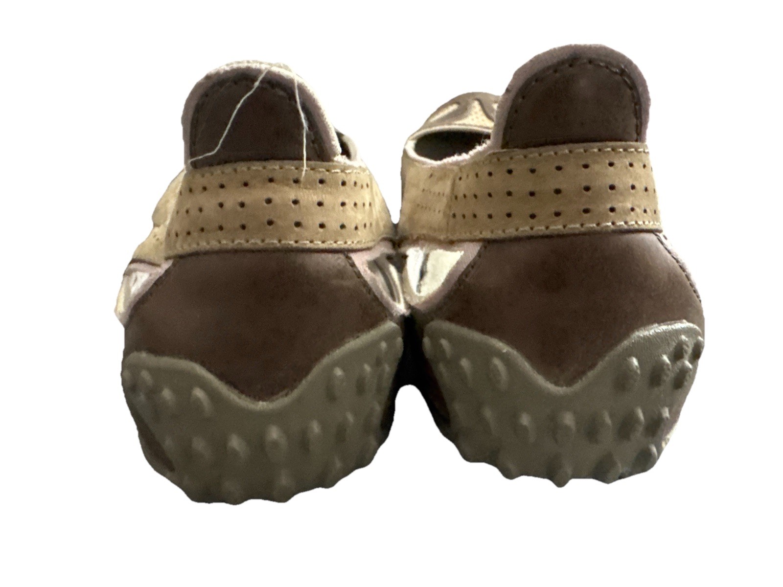 Merrell womens 10 brown leather slip on vibram flats comfort shoes