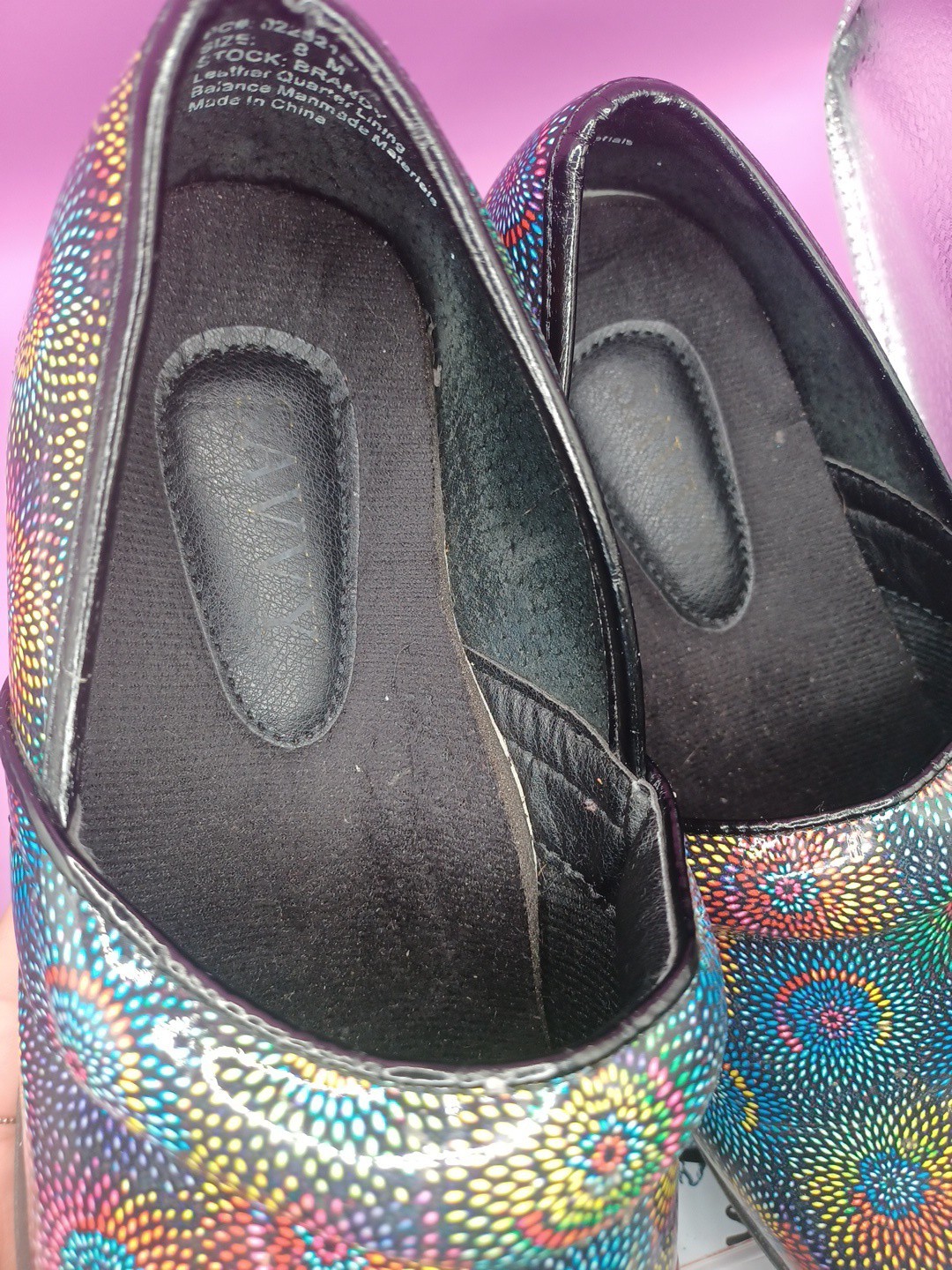 SAVVY BRANDY WOMEN’S NURSING SLIP RESISTANT CLOGS SHOES Sz 8 Fireworks