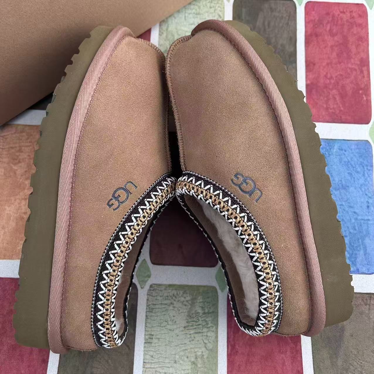 UGG Tasman II Women’s Shoes Chestnut Suede Upper Wool Slippers with Box US 6-11