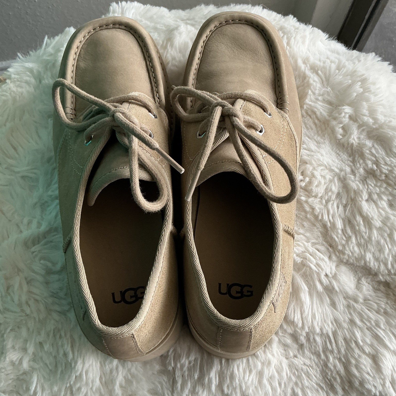 UGG MUSTARD SEED SUEDE CITYFUNC PLATFORM SHOES, WOMEN US 9