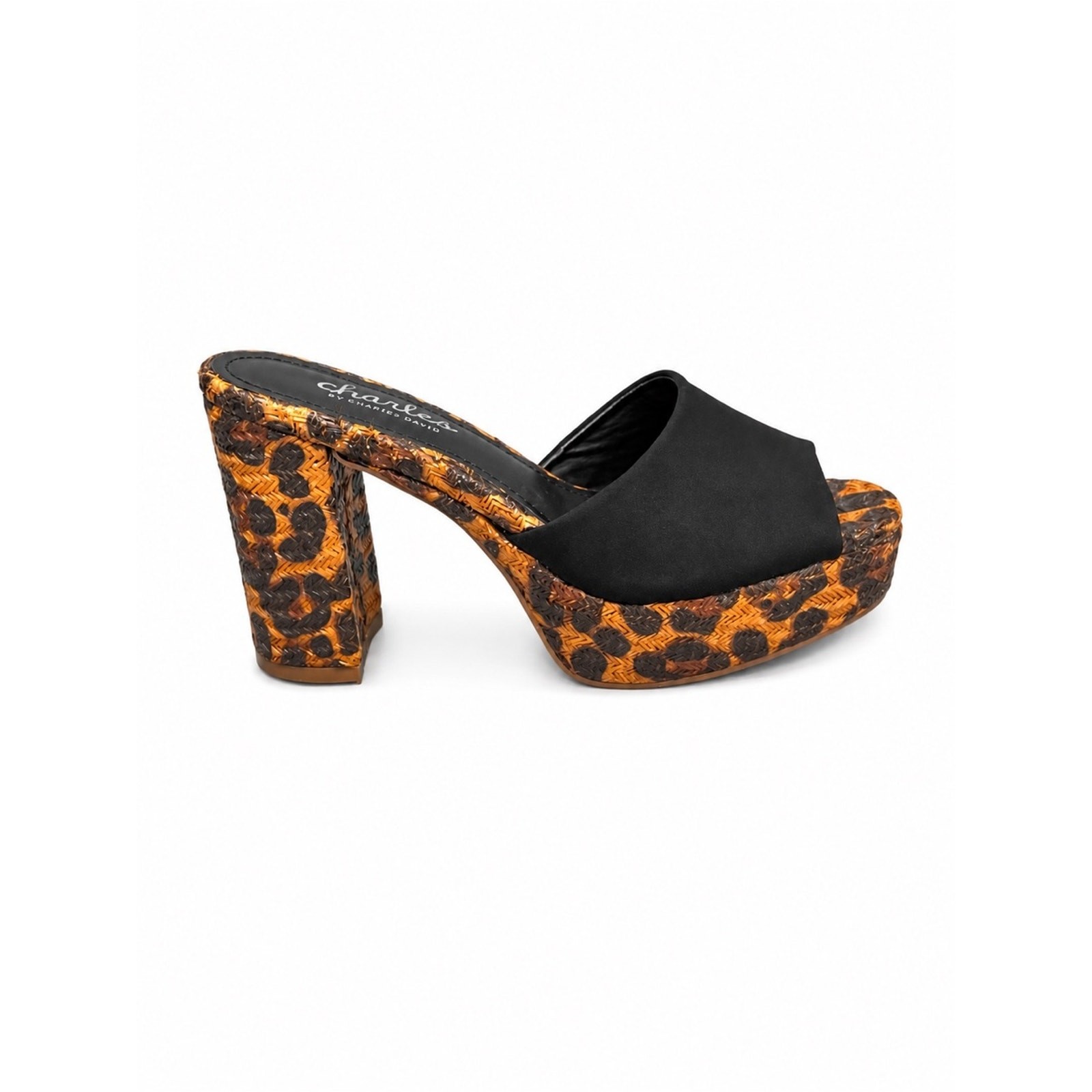 Charles by Charles David Woven Leopard Platform Mules Women’s Size 6