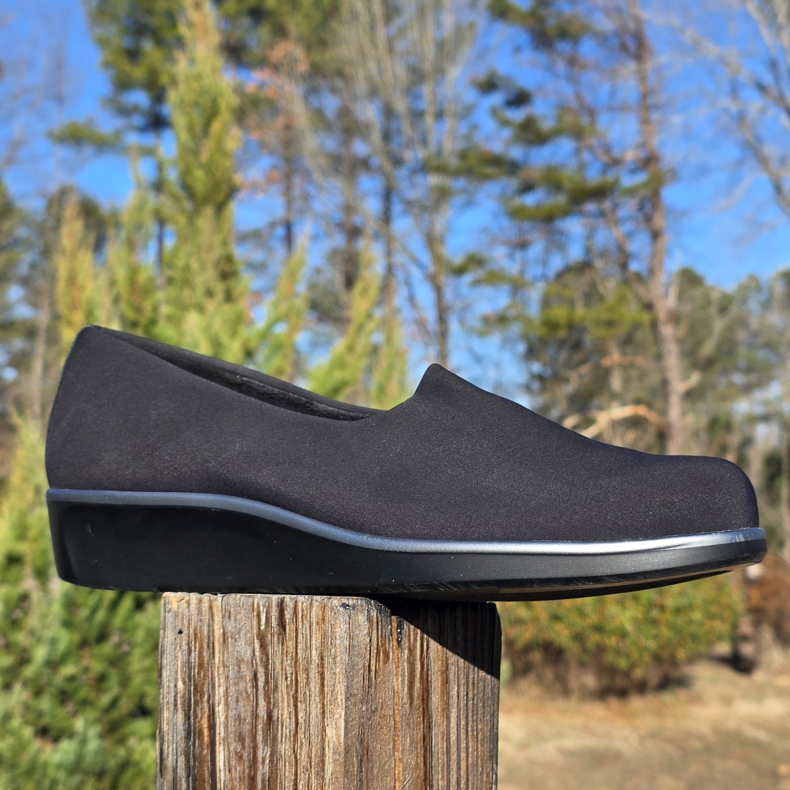 SAS Bliss Slip On Comfort Wedge Women’s Black Size 10 N ( NARROW )