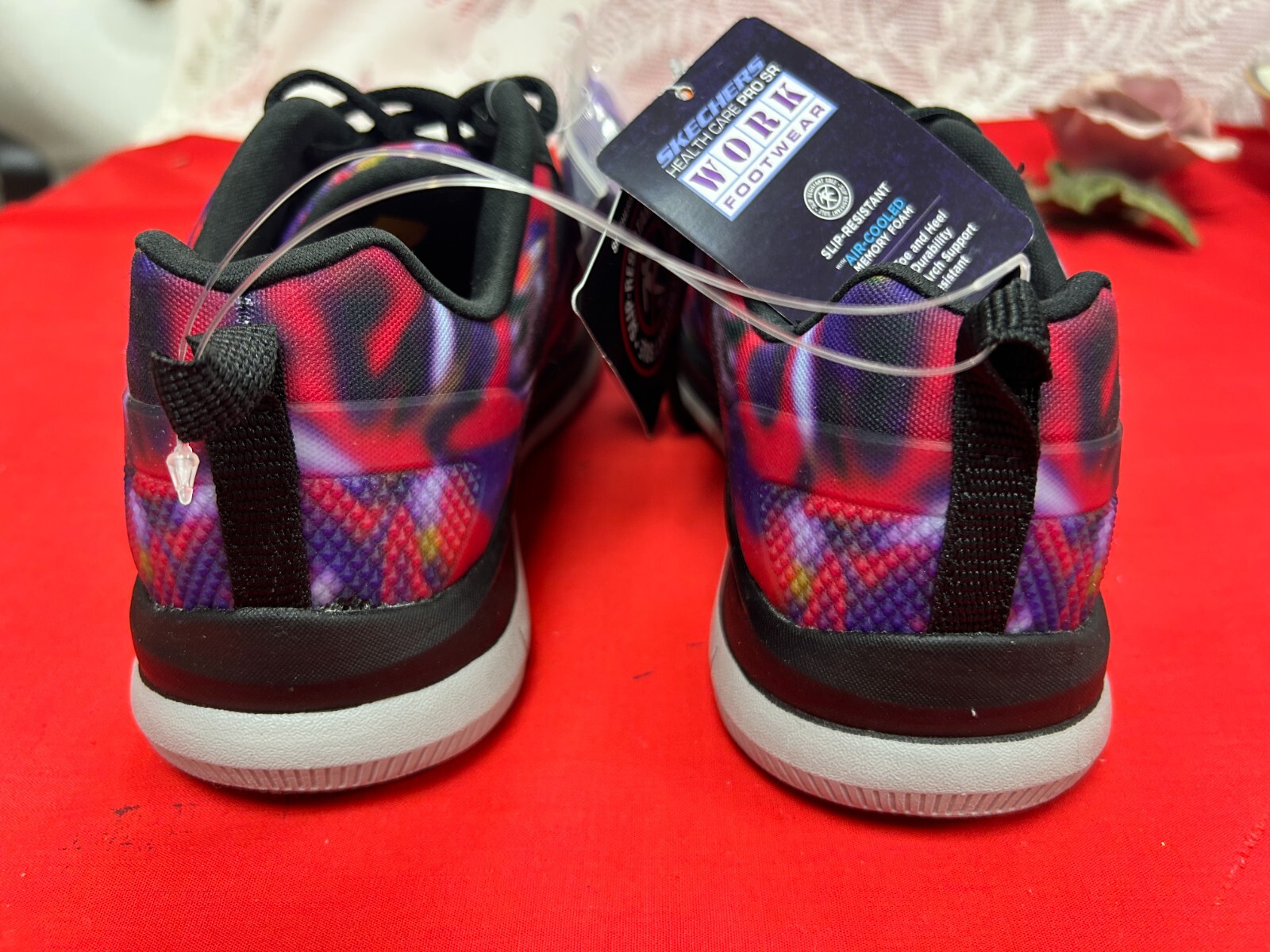 NEW-Skechers- Women Memory Foam Air Cooled 77217/ BKMT – SZ-5.5., China.