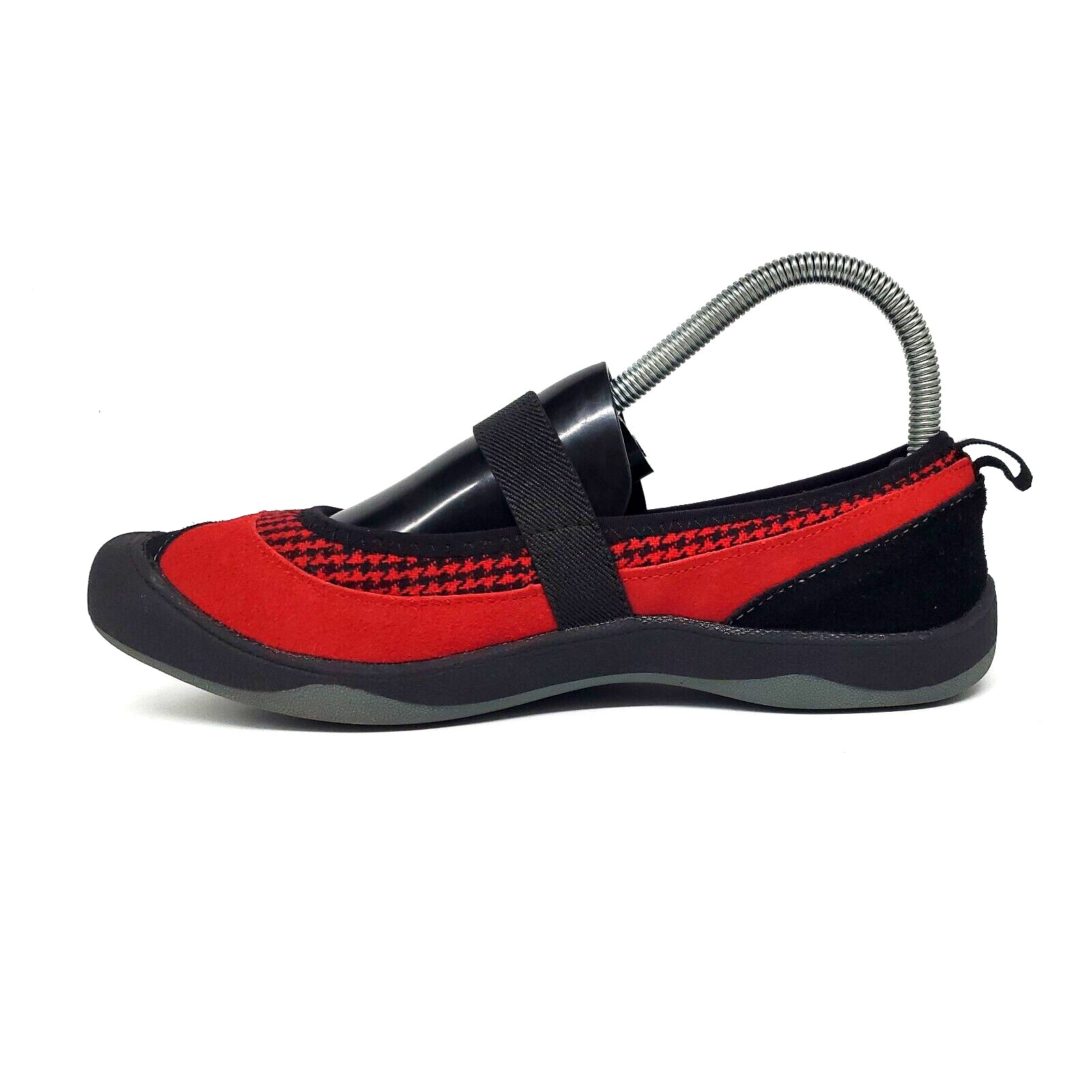 Terrain by Khombu Ingrid Red/Black Leather/Fabric Hiking Walking Shoes Size 8M