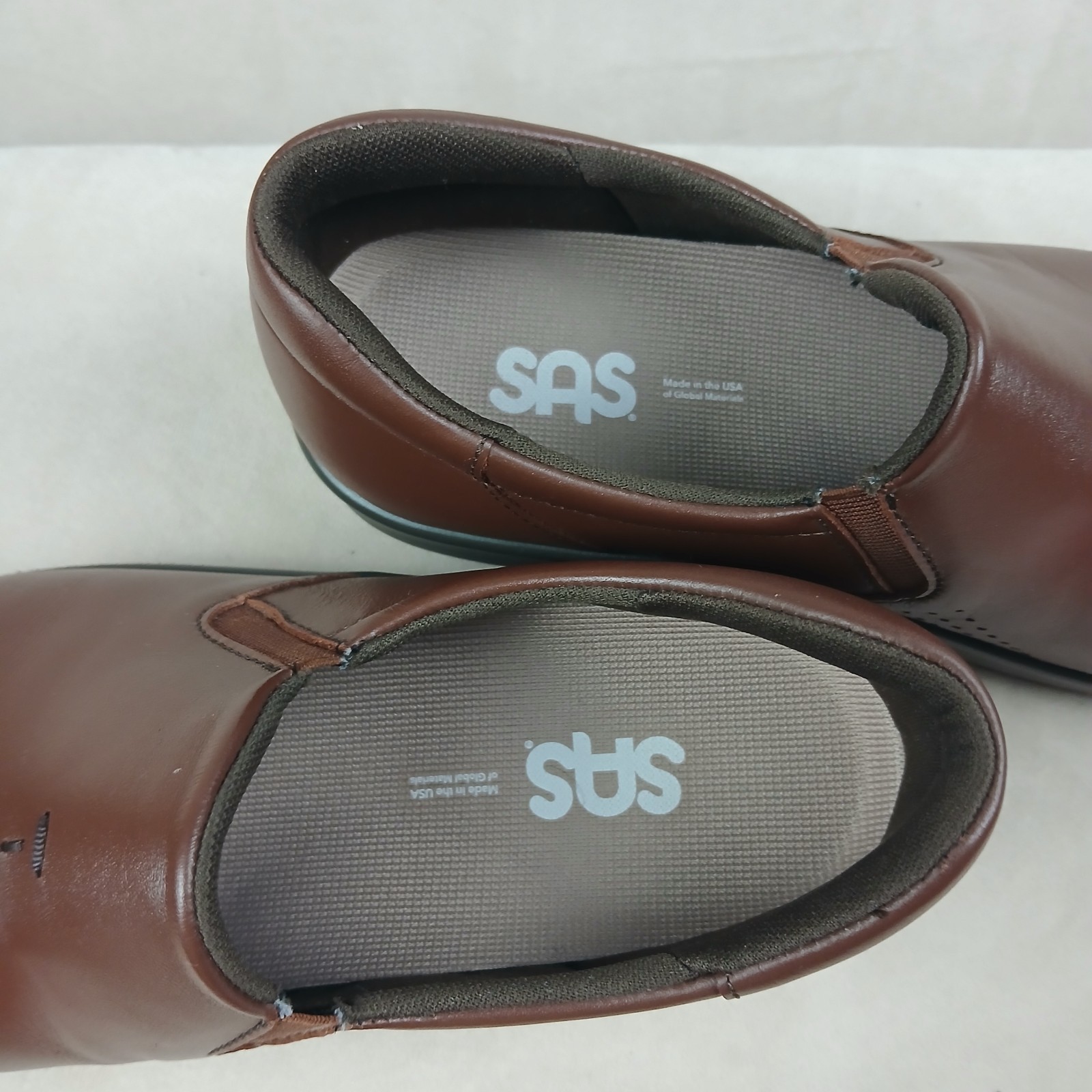 SAS VIVA Tripad Comfort Shoes Womens Brown Leather Slip On Size 7