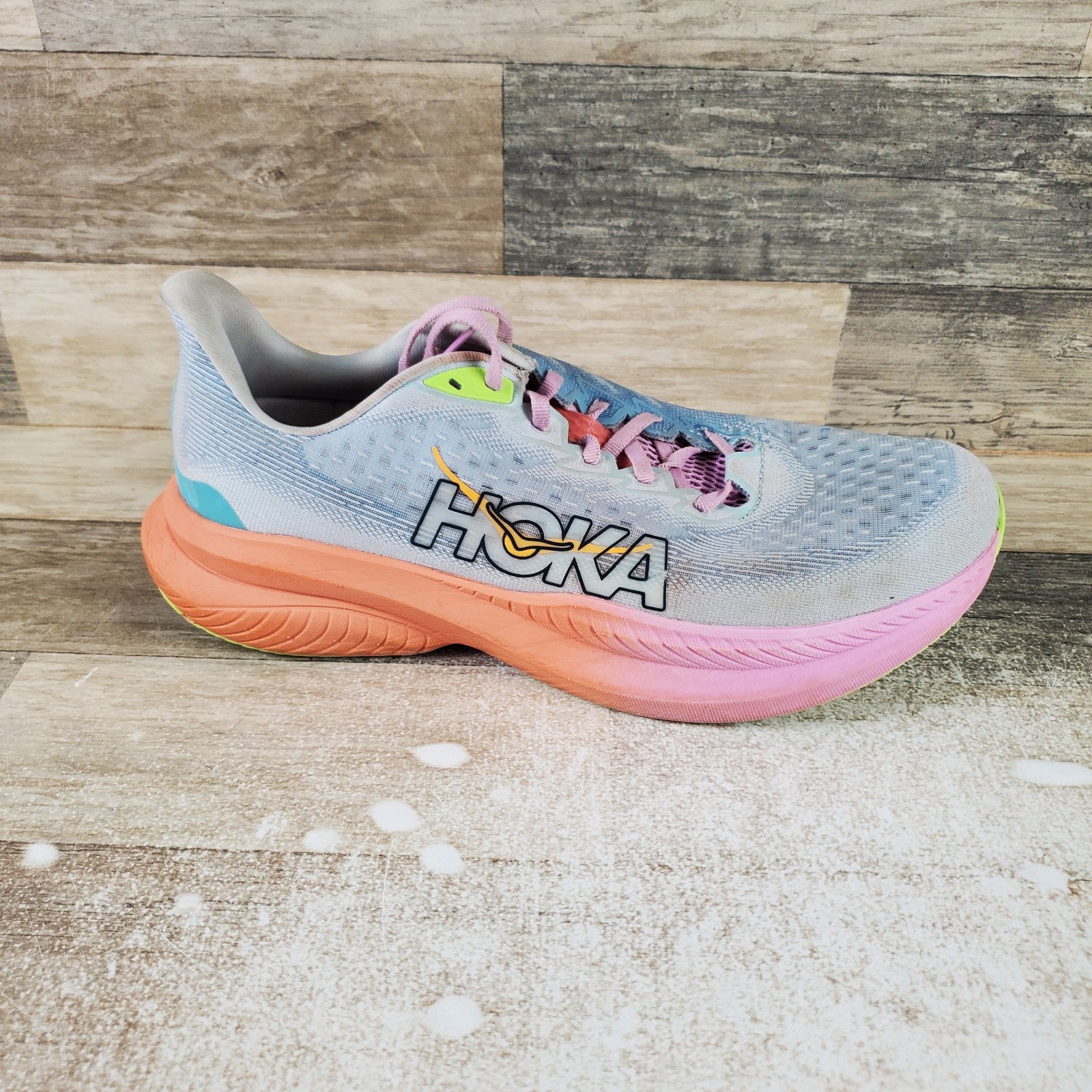 Hoka One One Mach 6 Womens Shoes Sz 11 B Illusion Dusk Mesh Lace Up Sneakers
