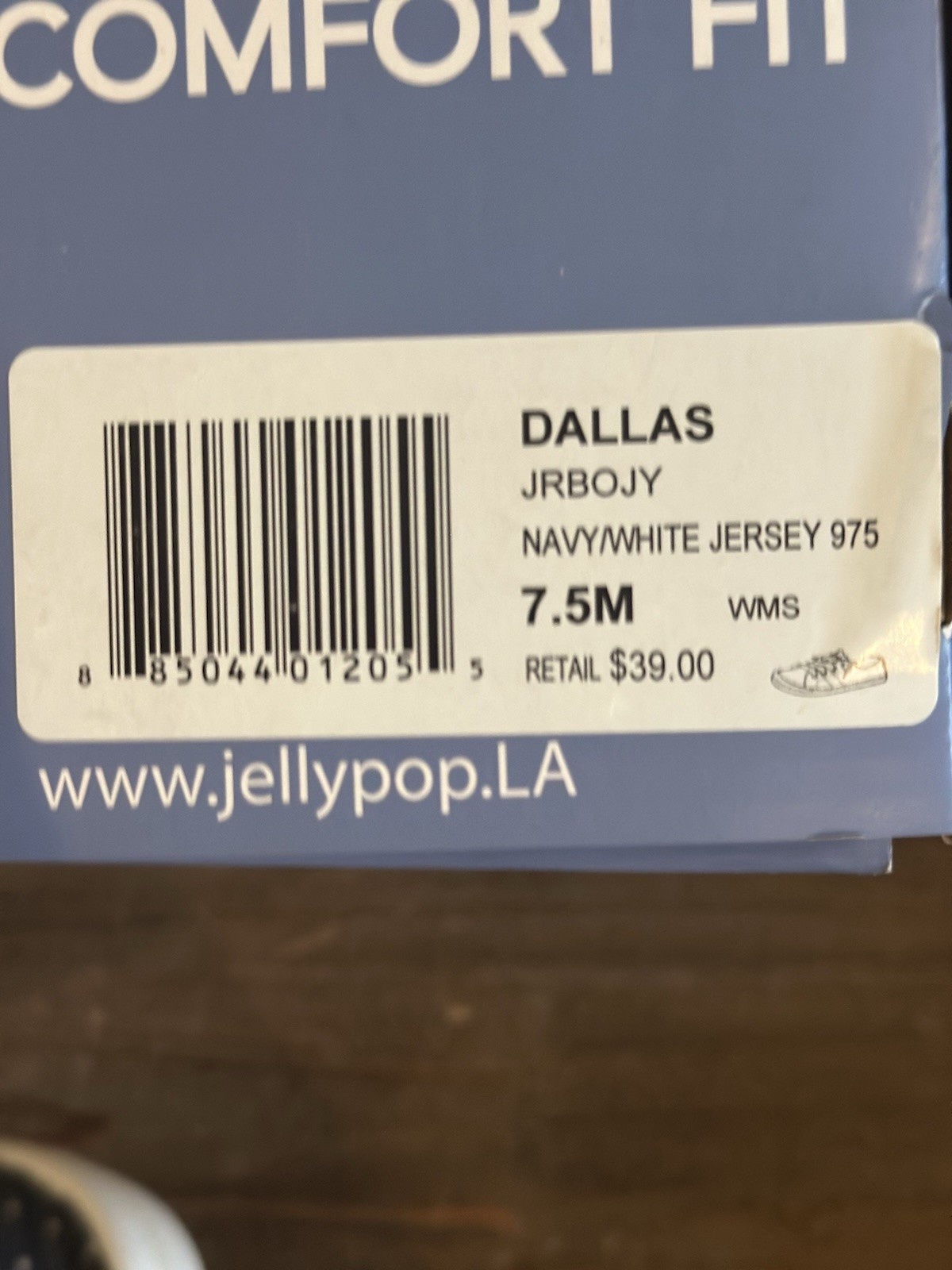 Jellypop Women’s Dallas Sneakers Navy White Polka Dot canvas shoes Size 7.5 M