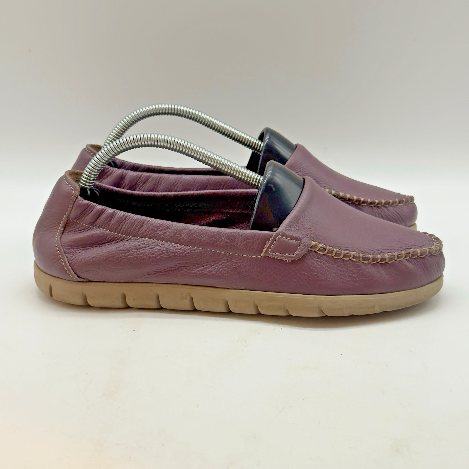 SAS Sunny Slip On Loafer Women 6.5 Blackberry Leather Moccasin Light Comfortcore