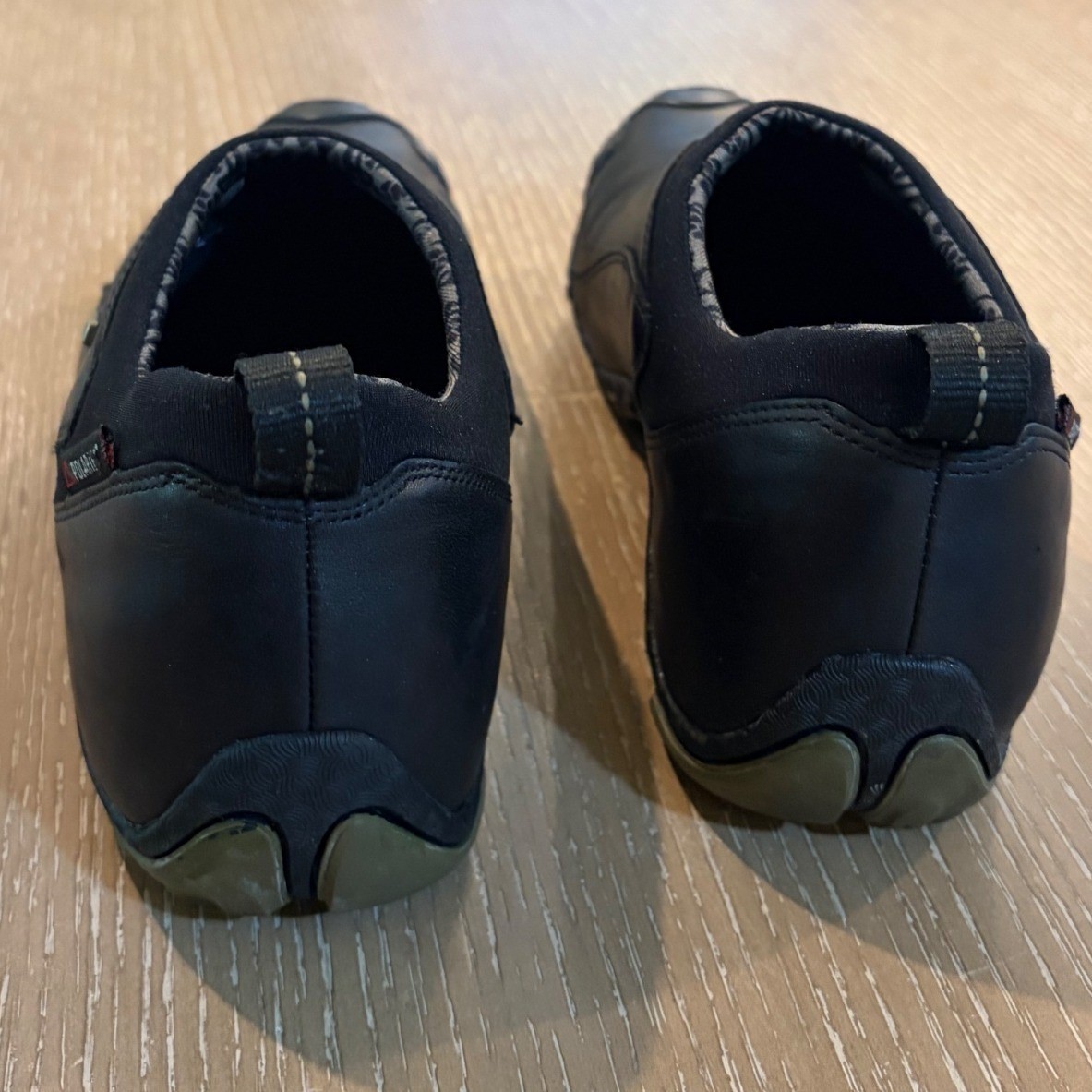 Merrell Polartec Smooth Black Leather Waterproof Slip-On Shoe US 7.5 Vibram
