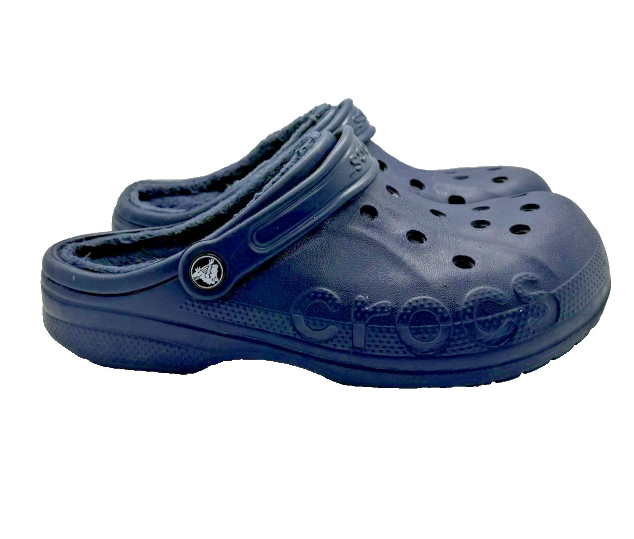 Crocs Classic Blue Baya Clogs W 8 M6 Faux Fur Lined Slip On Classic Shoes 205969