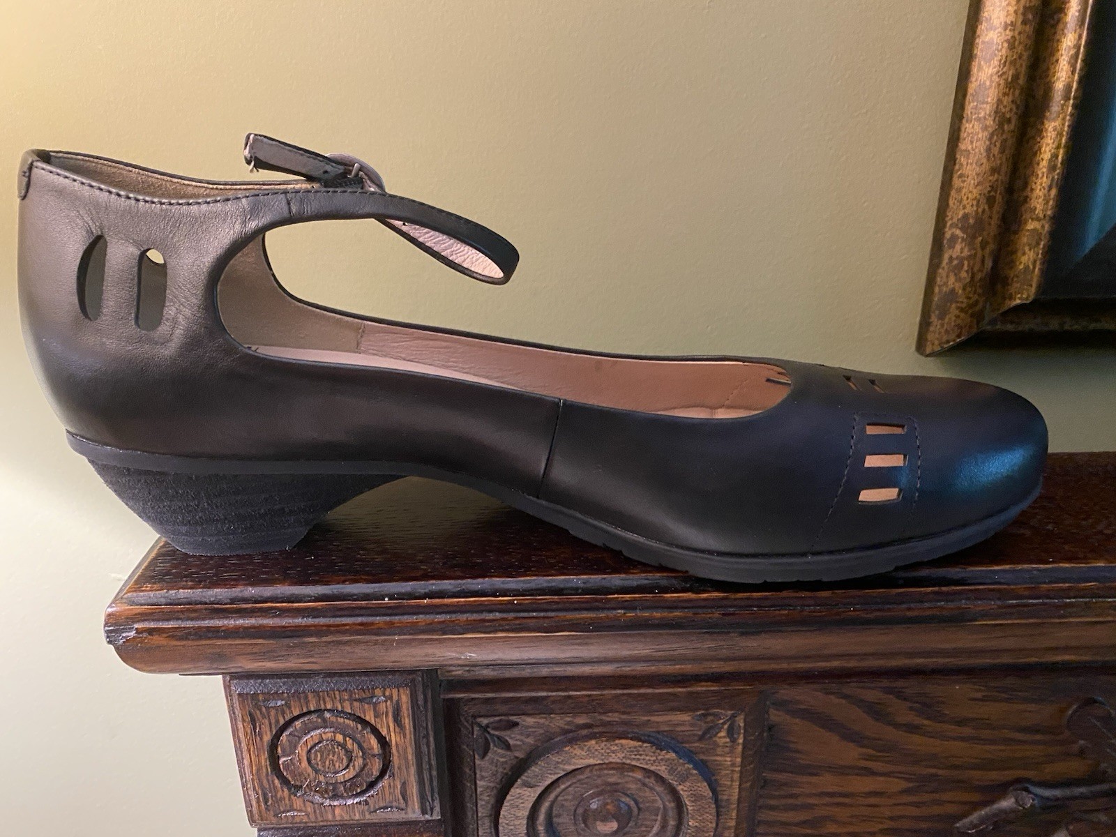 Abeo Women’s ORTHO BIO SYSTEM NEELA Mary Jane Black Leather Shoes ~ Size 10N