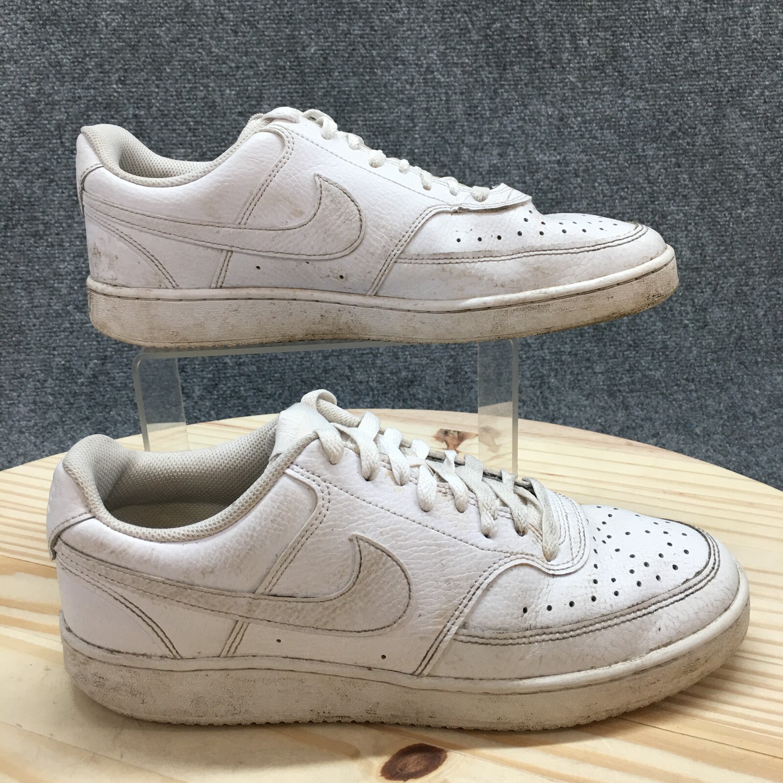 Nike Shoes Womens 10 Court Vision Low Sneakers White Lace Up Comfort CD5434-100
