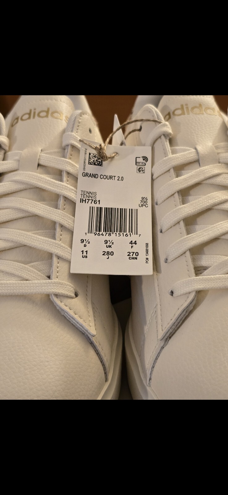 Adidas FIRE! NIB! Grand Court 2.0 #IH7761 in Magic Beige/Matte Gold. Sz 11. R2S!