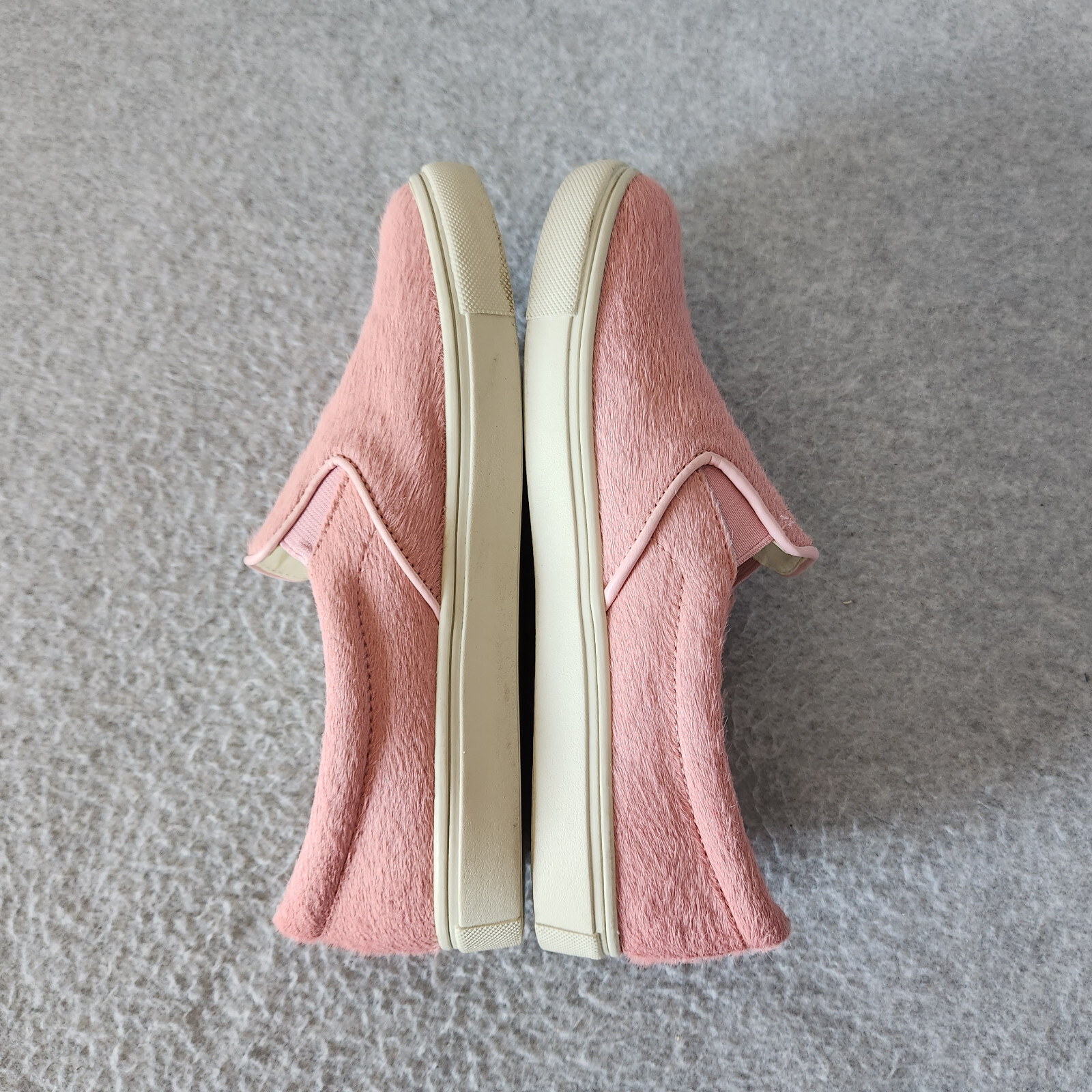 EUC Steve Madden Ecentric Pink Pony Hair Slip-On Fashion Sneaker Comfort US 7.5B