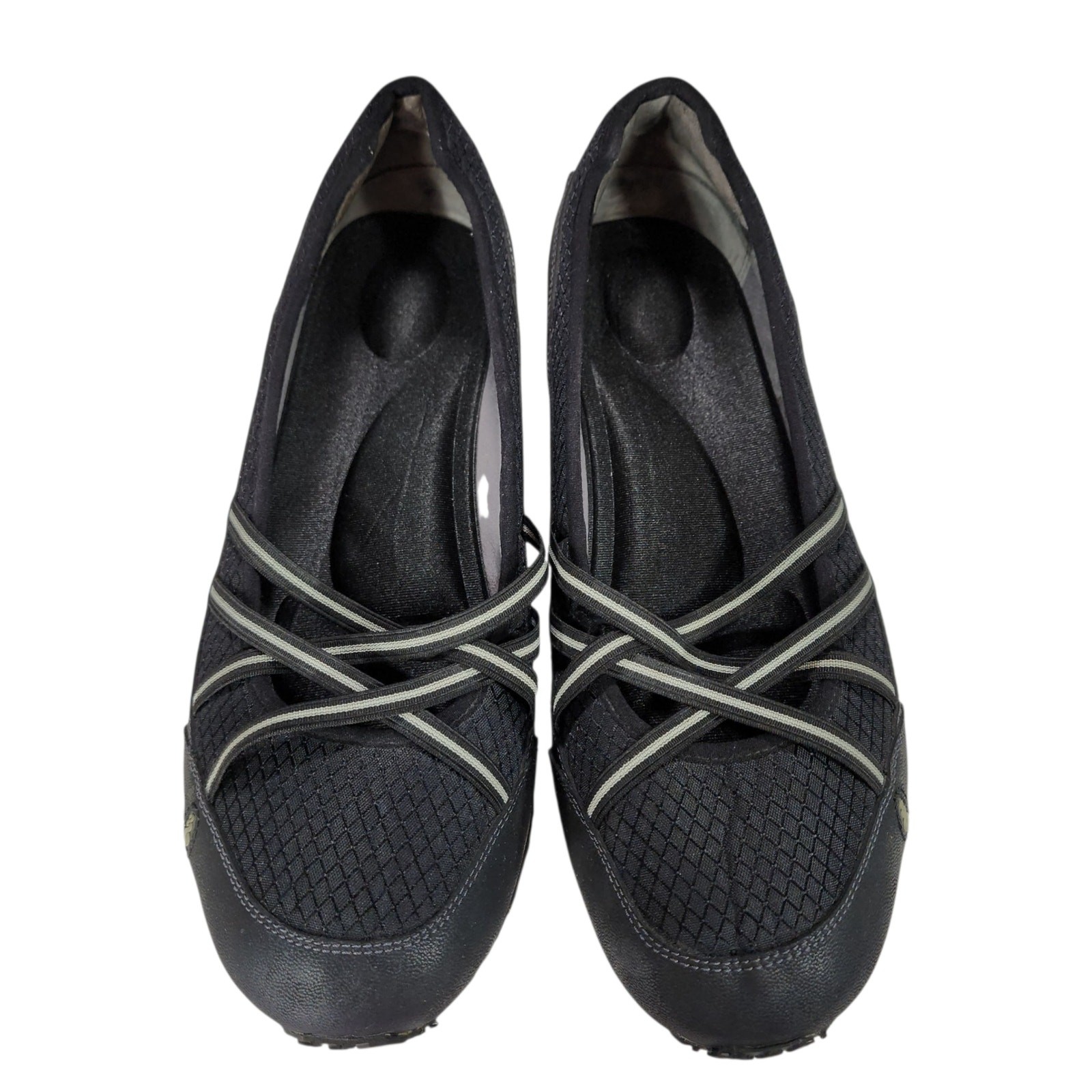 Ahnu Crissy II Loafer 11 Womens Black AF2562BLK Slip On Elastic Strap NEW INSOLE