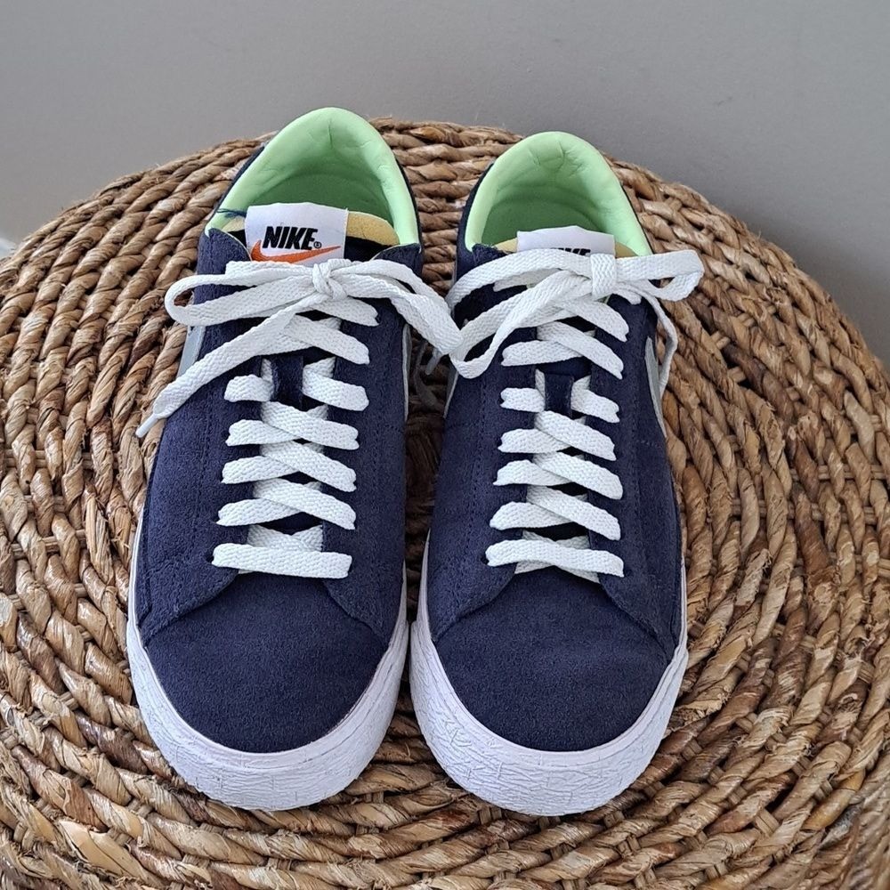 Nike Womens Classic Low Blazer Blue Suede Fashion/Athleisure Sneakers Sz. 7.5