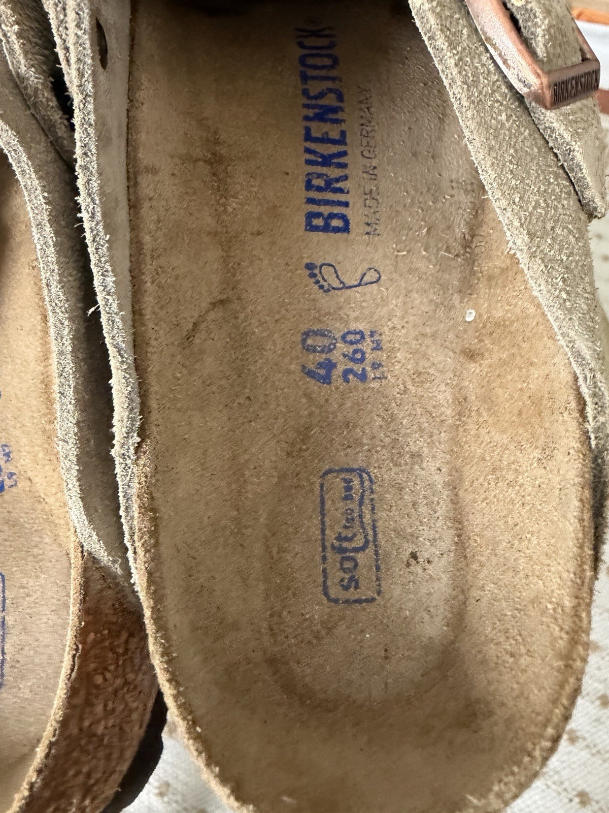 Birkenstock Boston Clog Soft Footbed Brown Suede Leather Shoes, Size 40 (L9/M7)