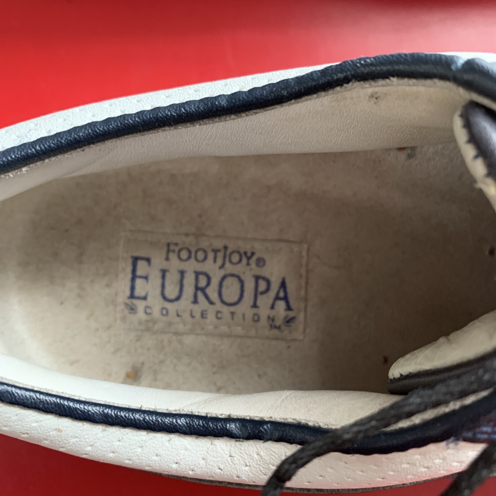 Footjoy Europa Collection Black & White Women’s Sz 8.5 N Golf Shoes Soft Spikes