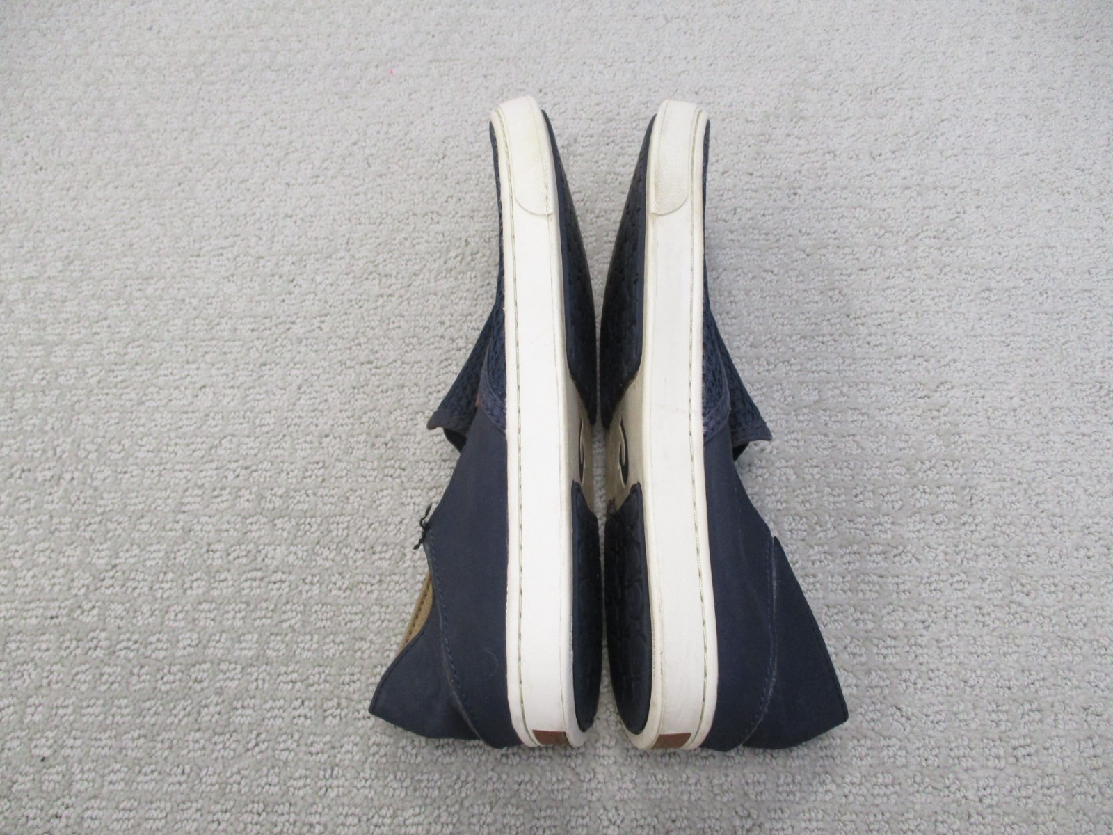 Olukai Pehuea Mesh Slip On Shoes Womens 10 Medium Navy Loafers Slide Drop Heel