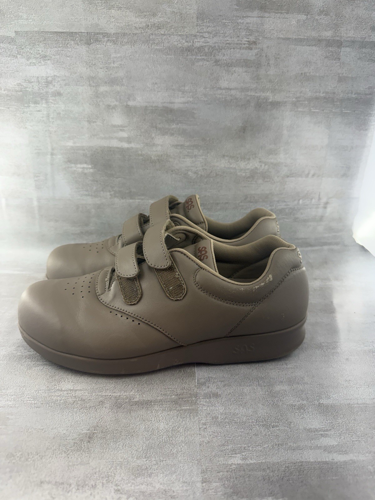 SAS Me Too EZ Straps Women’s 8 Wide Wide Walking Comfort Shoes Mocha Leather