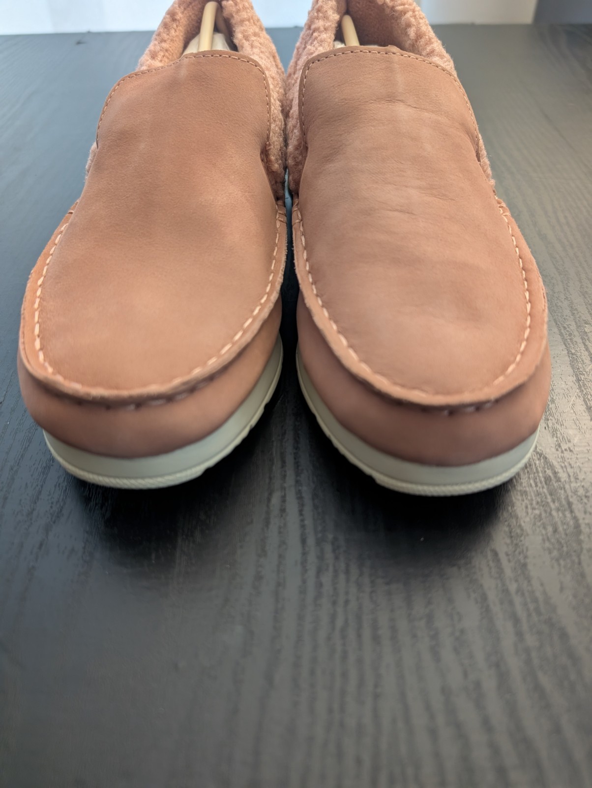 Sperry Women’s Moc-Sider Rose Leather Teddy Hybrid Boat Shoe M7 NIB