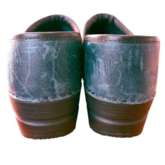 Sanita Blue Leather Clogs EU 39 US 7.5 8 Nurse Work Comfort Shoes