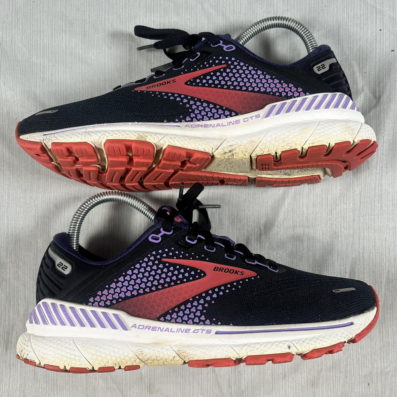 Brooks Adrenaline GTS 22 Women’s Size 7 Black Running Fitness Shoes 1203531B080