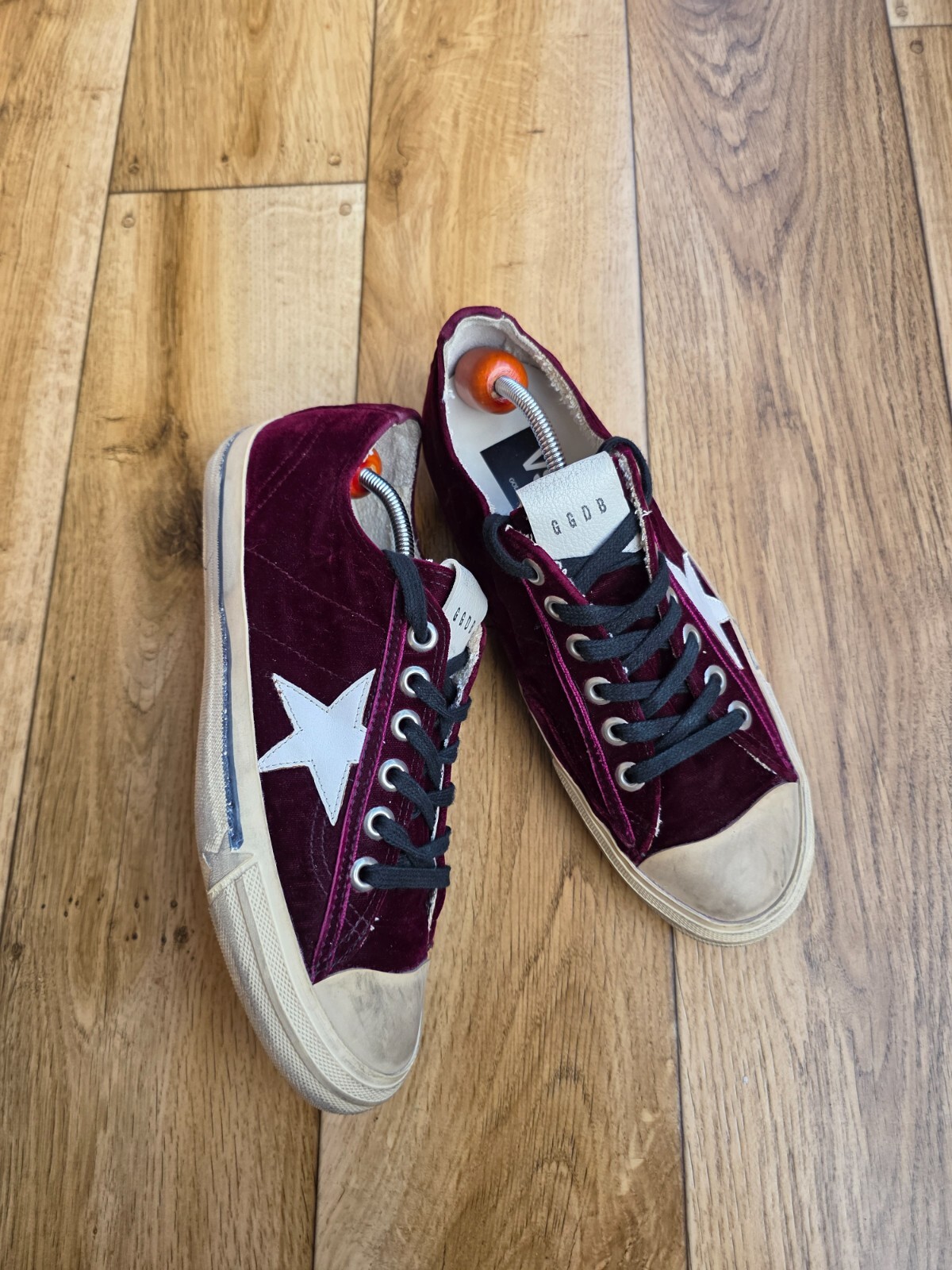 GOLDEN GOOSE VSTAR 2 DELUXE BRAND BURGUNDY SIZE 40 EU, 9.5 US, 7.5 UK
