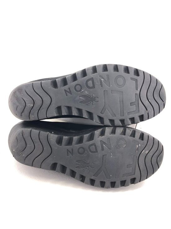 Fly London Yumi Black Suede Leather Wedge Shoes EUR 39 Womens Size 8-8.5
