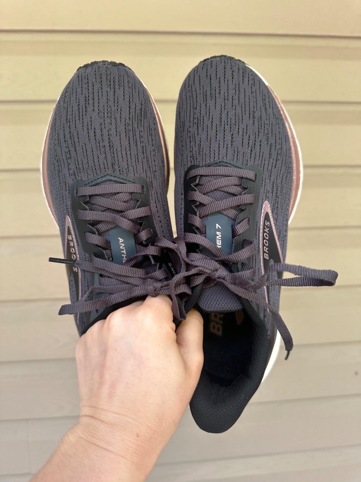 Brooks Anthem 7 Womens Shoes Sz 7.5 B Running Dark Gray Mesh Lace Up Sneakers