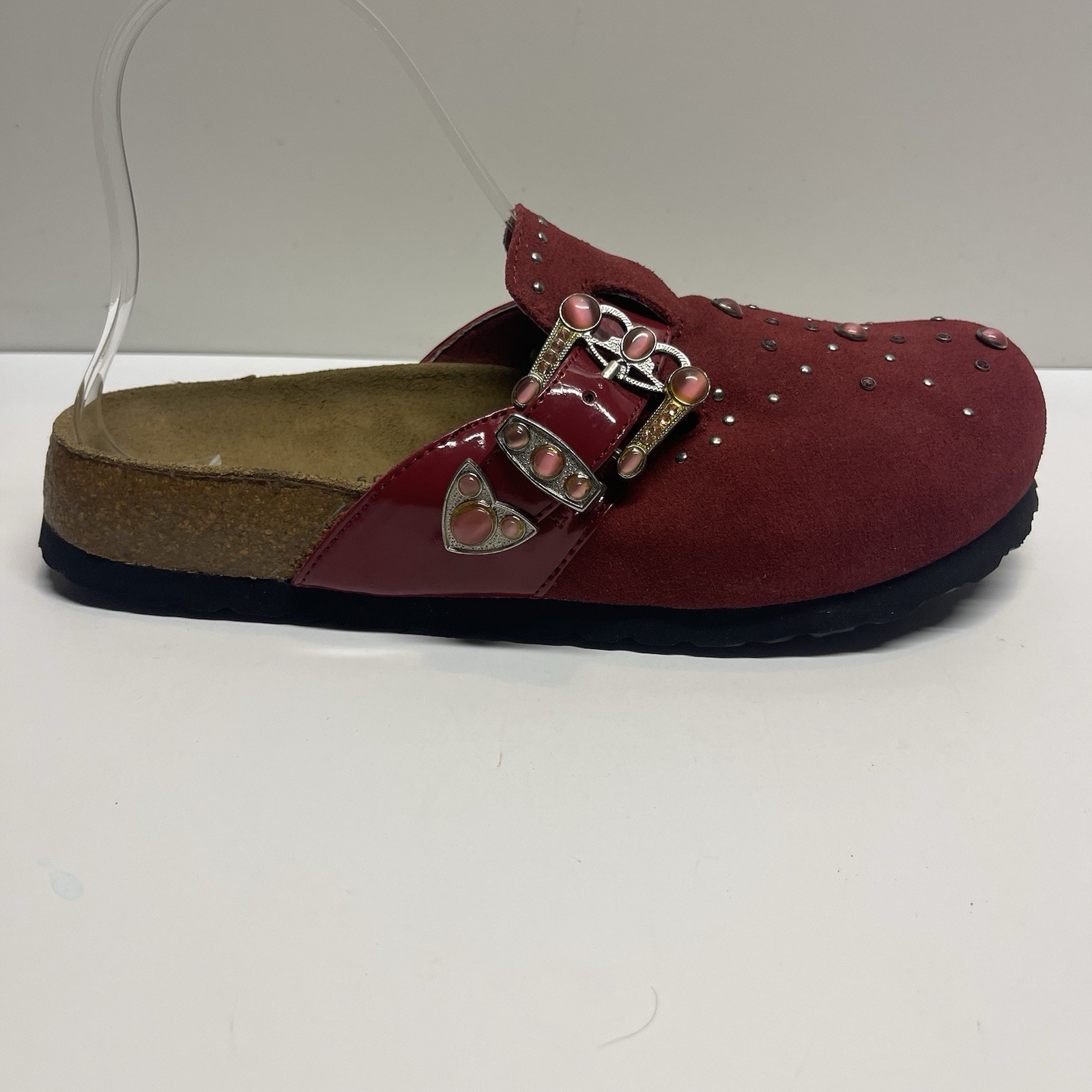 Betula Birkenstock Rocko Cranberry Womens 7 Bejeweled NIB