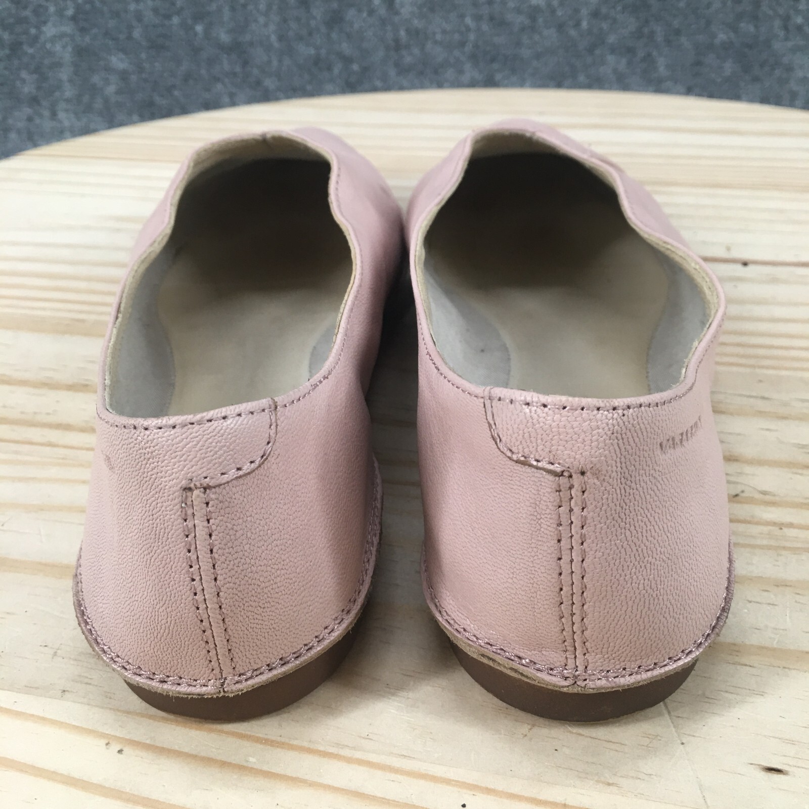 Vagabond Shoemakers Shoes Womens 38 Almond Toe Flats Casual Pink Leather Slip On