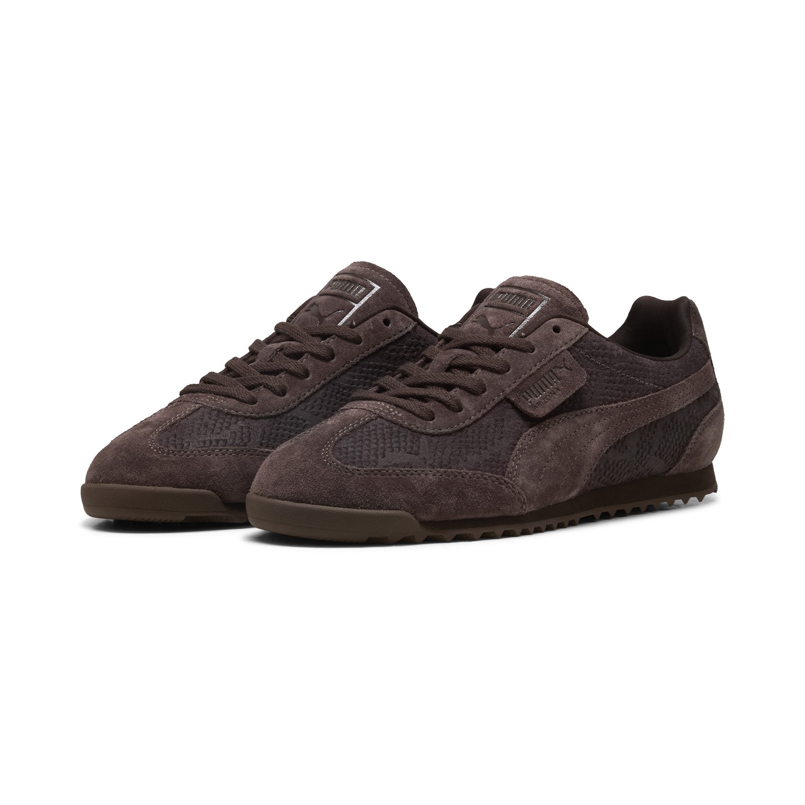 Puma Arizona Python 40784301 Womens Brown Suede Lifestyle Sneakers Shoes